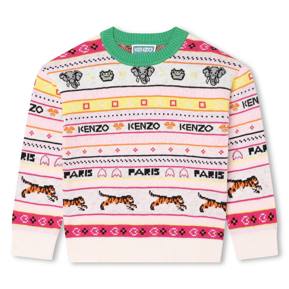 Girls Beige Logo Sweater
