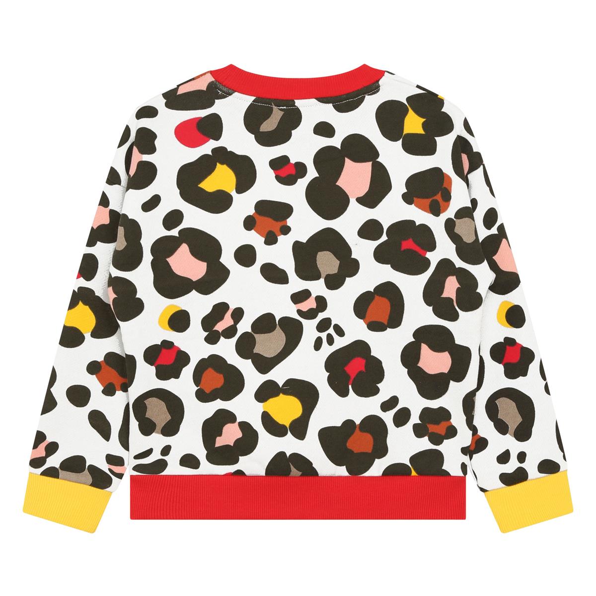 Girls Beige Logo Cotton Sweatshirt
