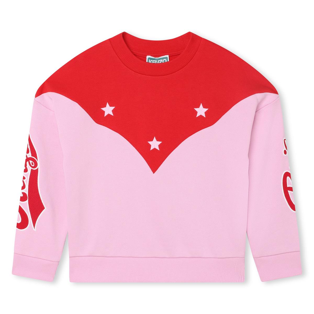 Girls Pink Cotton Sweatshirt