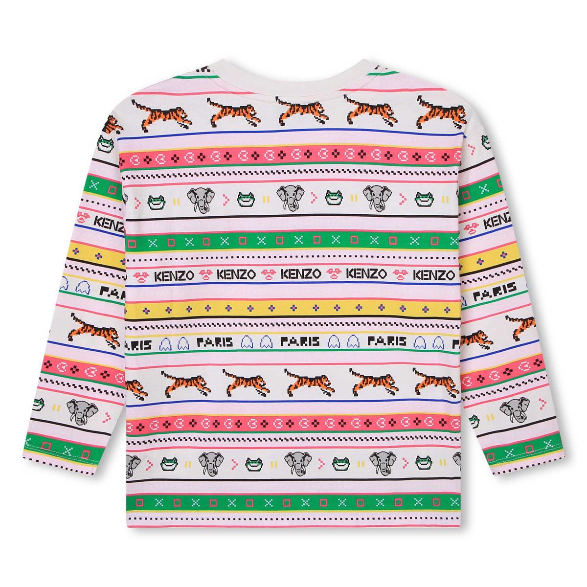 Girls Beige Logo Cotton T-Shirt