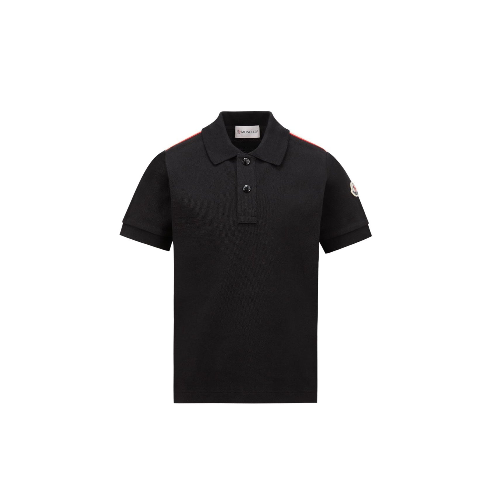 Boys Black Cotton Polo Shirt