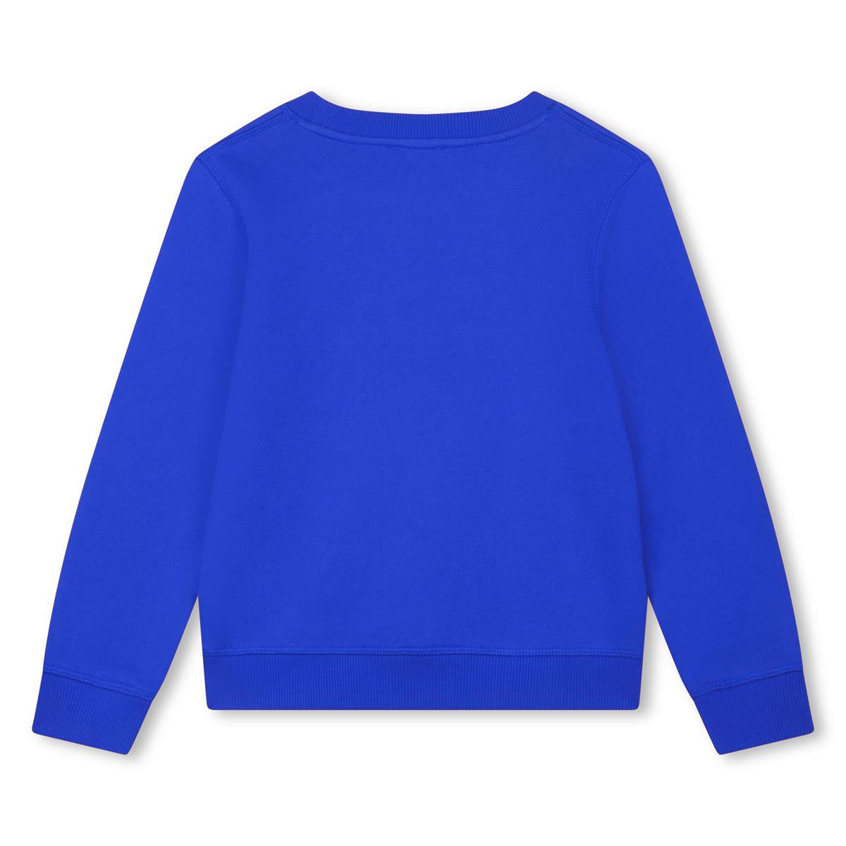 Boys Blue Logo Cotton Sweatshirt