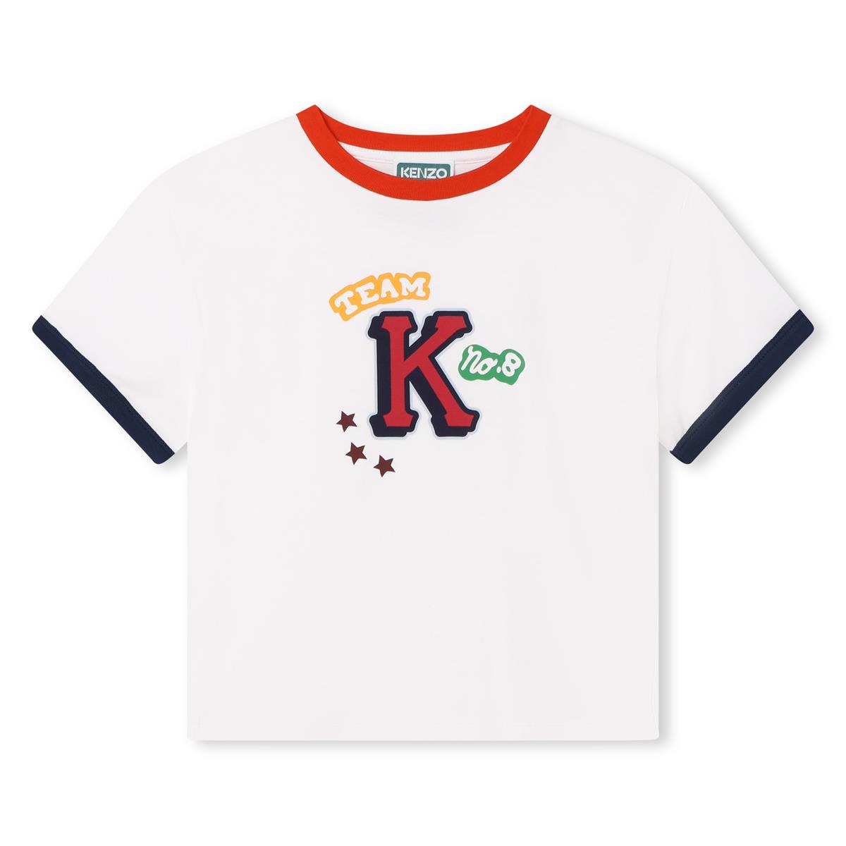 Boys White Logo Cotton T-Shirt
