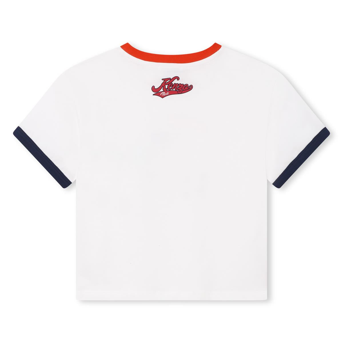 Boys White Logo Cotton T-Shirt