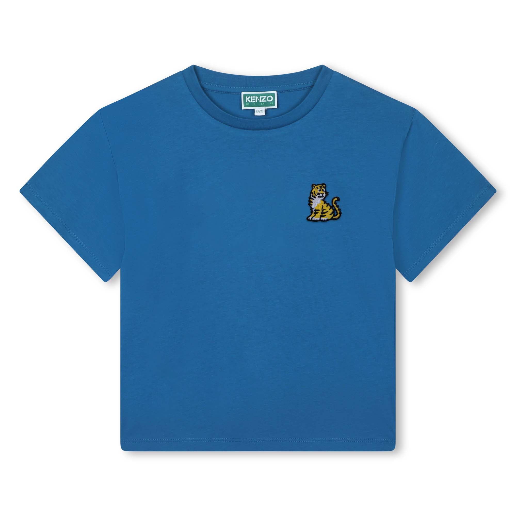 Boys Blue Logo Cotton T-Shirt