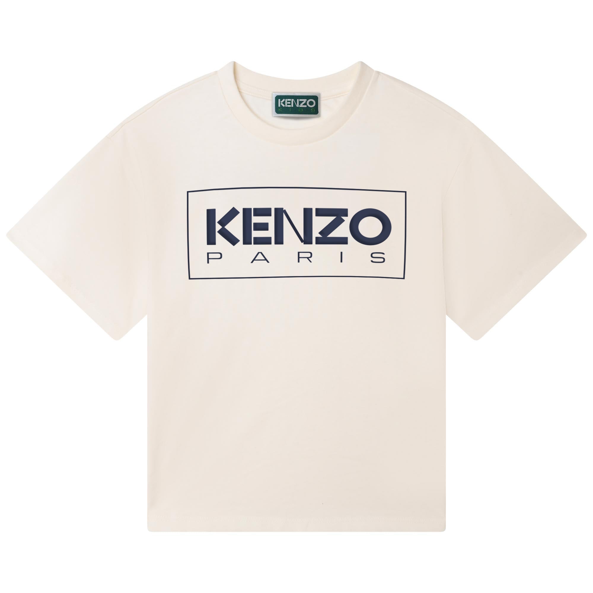 Boys & Girls White Logo Cotton T-Shirt