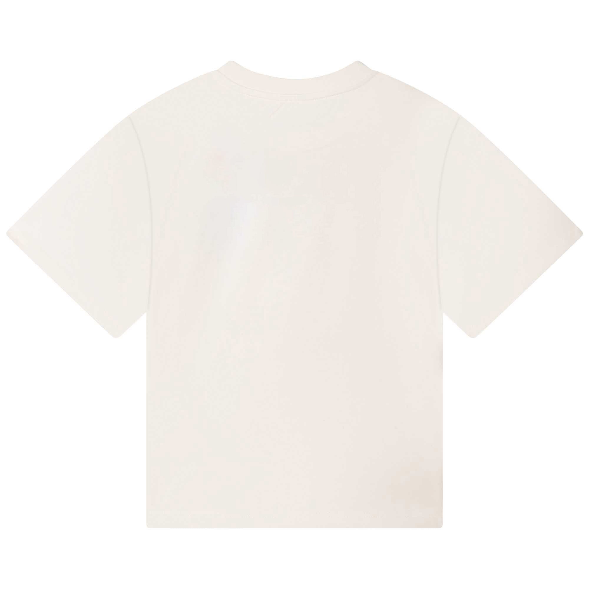 Boys & Girls White Logo Cotton T-Shirt