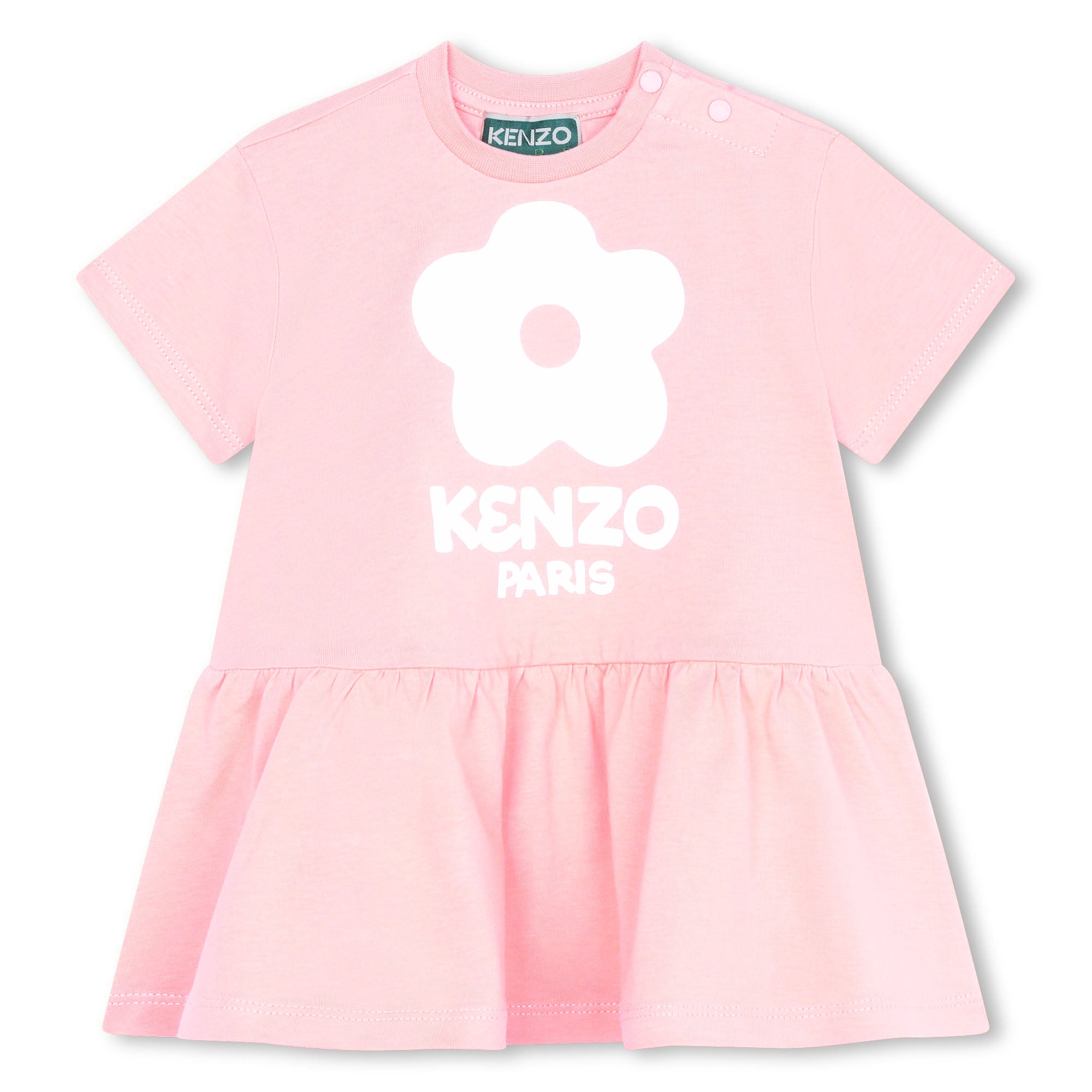 Baby Girls Pink Logo Cotton Dress