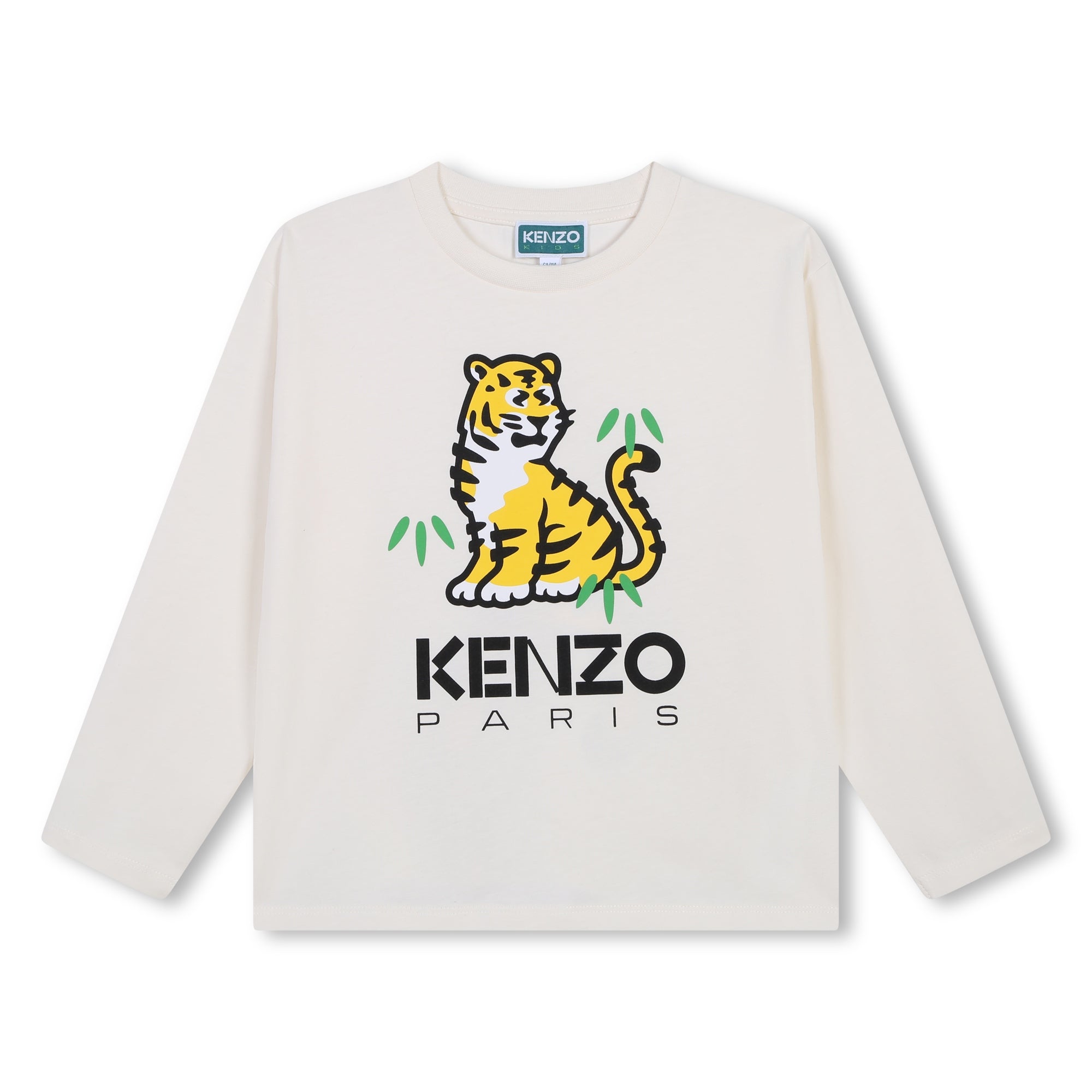 Boys & Girls White Tiger Cotton T-Shirt