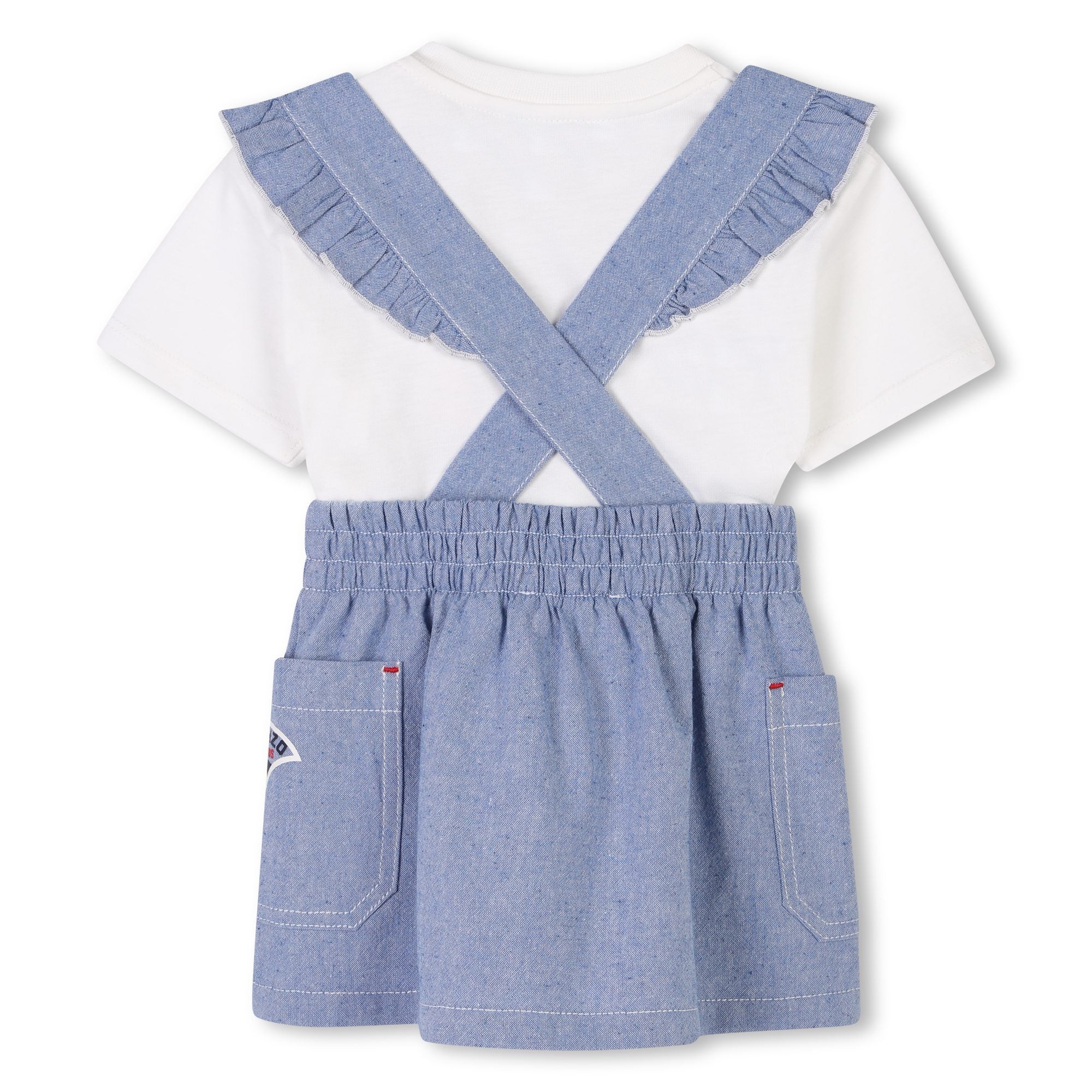 Baby Girls Blue Cotton Skirt & T-Shirt Set(2 Pack)