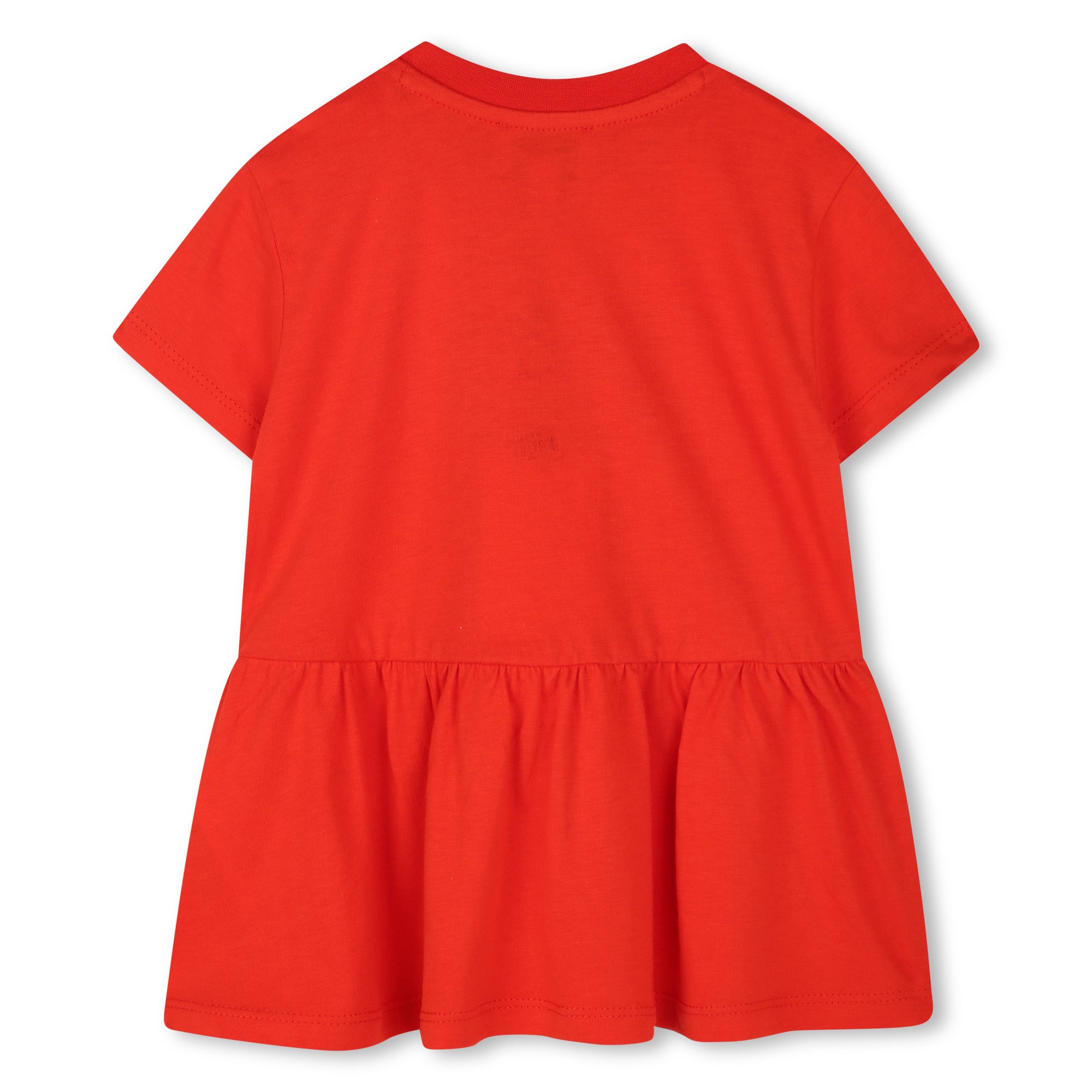 Baby Girls Red Print Logo Cotton Dress