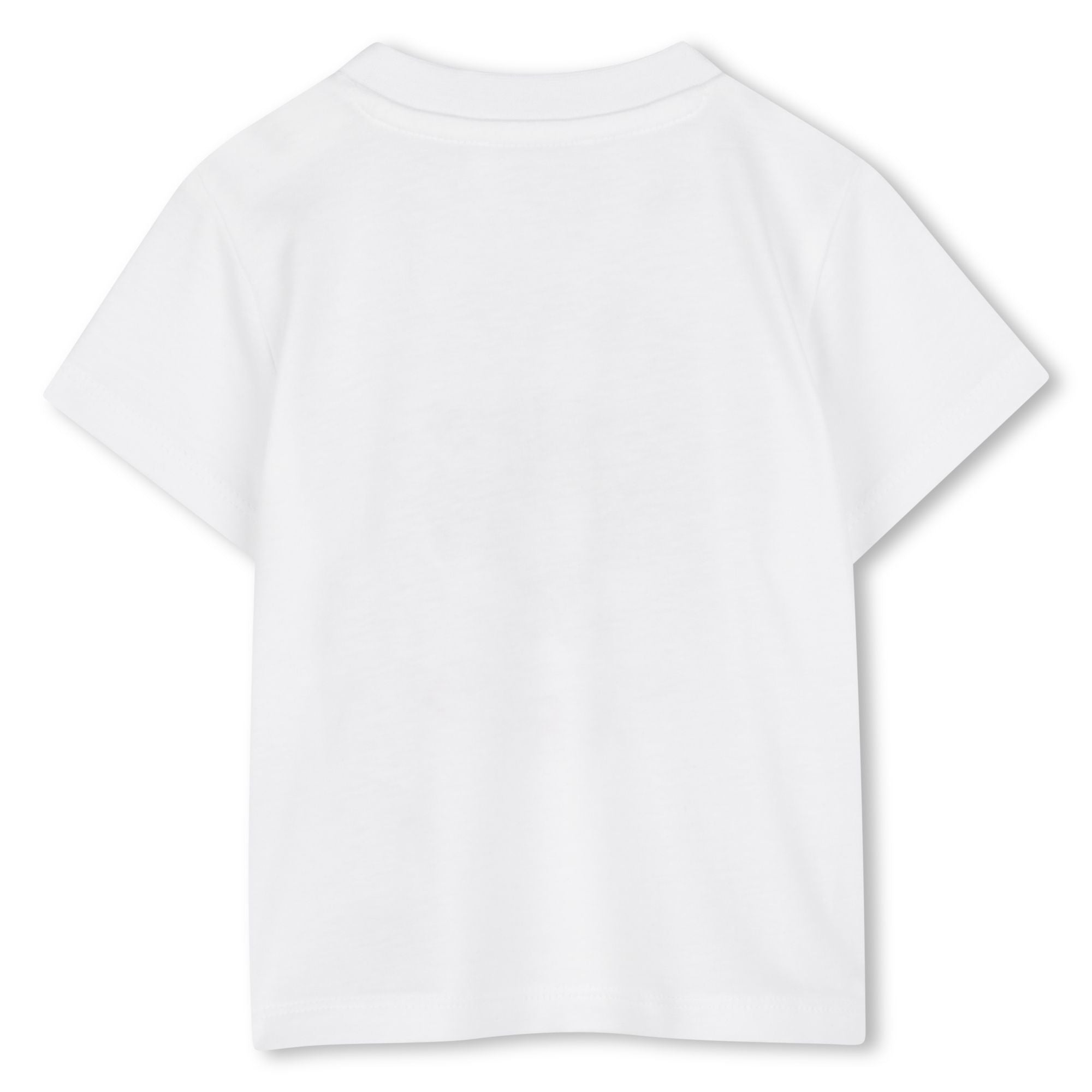 Baby Boys & Girls White Print Logo Cotton T-Shirt
