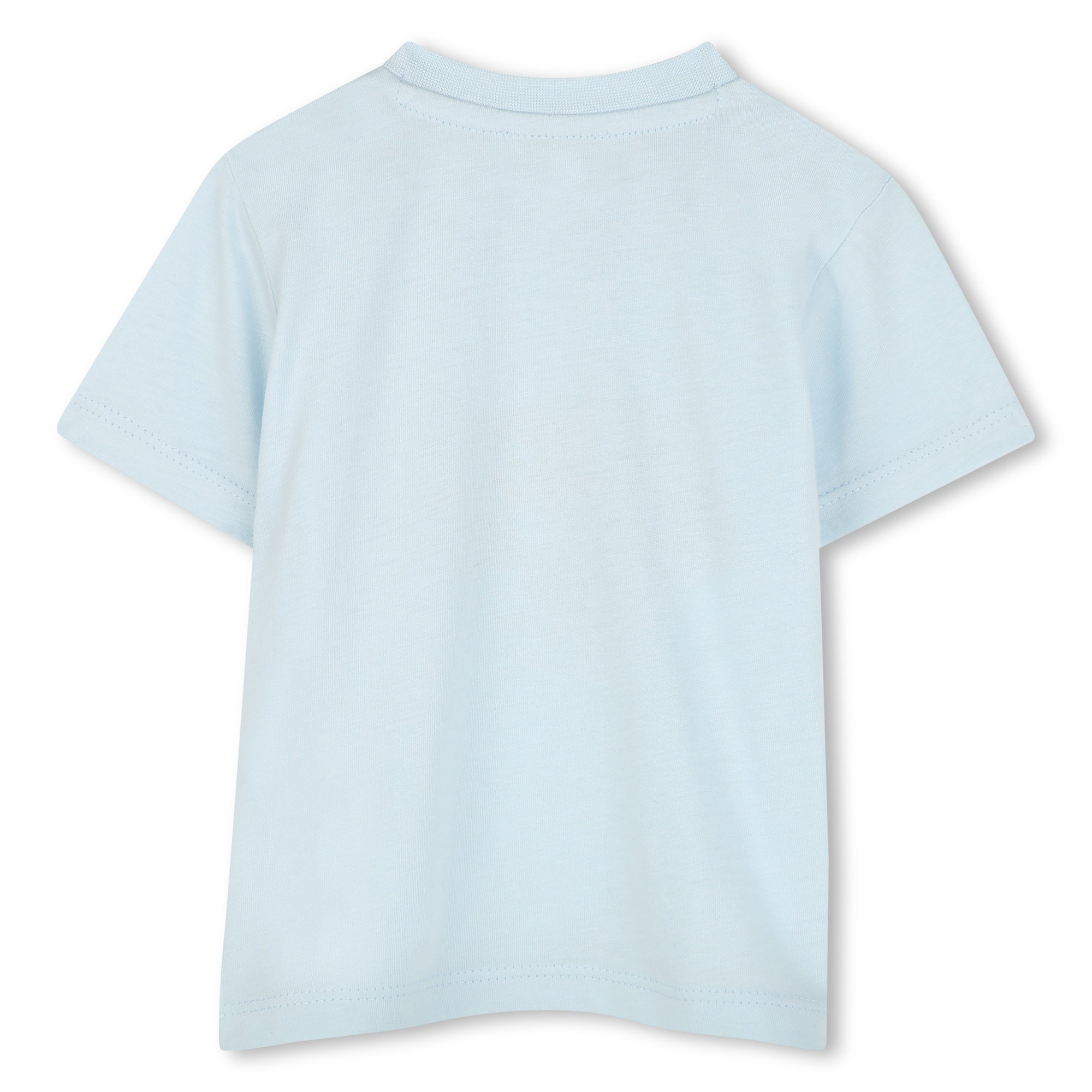 Baby Boys & Girls Blue Print Logo Cotton T-Shirt