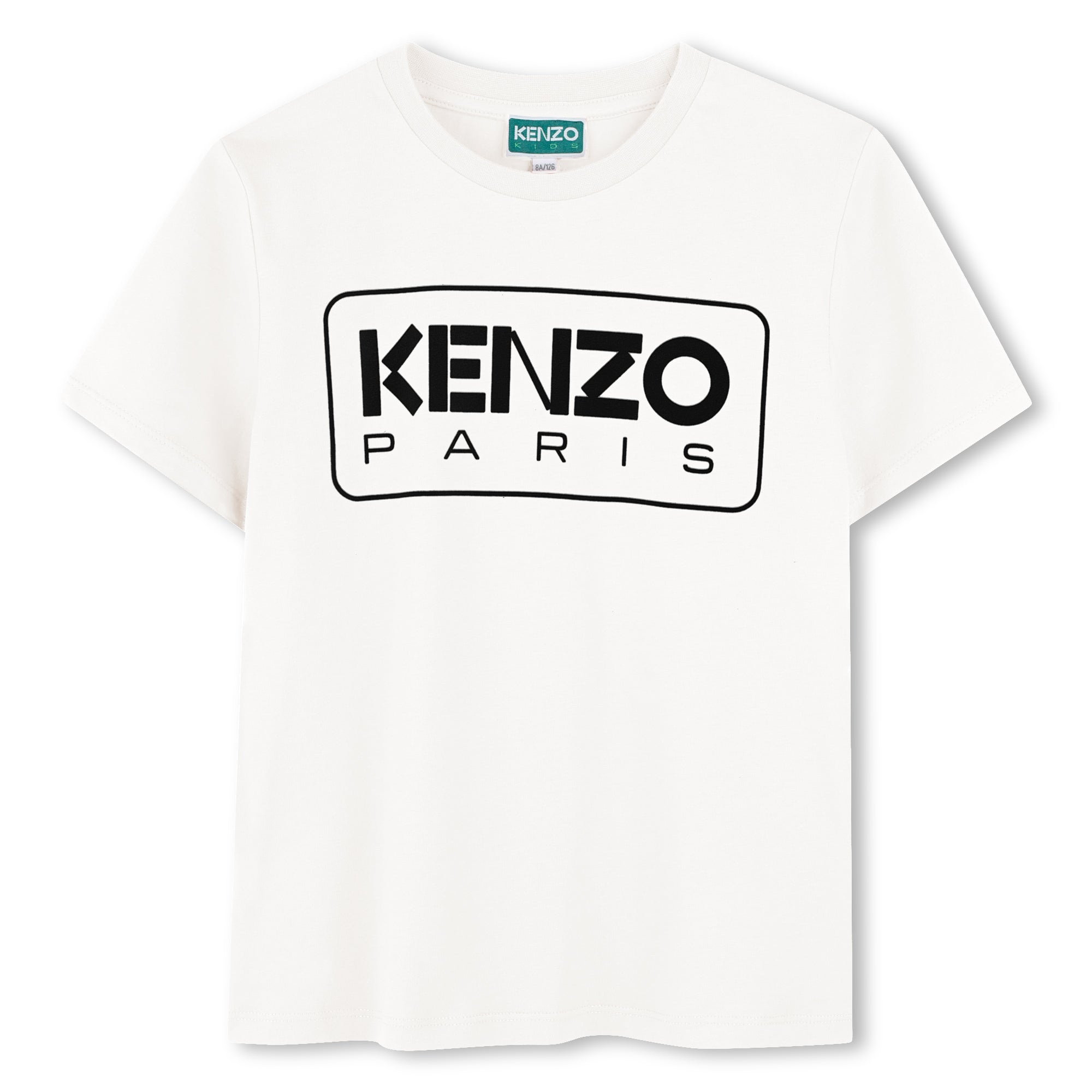 Boys White Logo Cotton T-Shirt