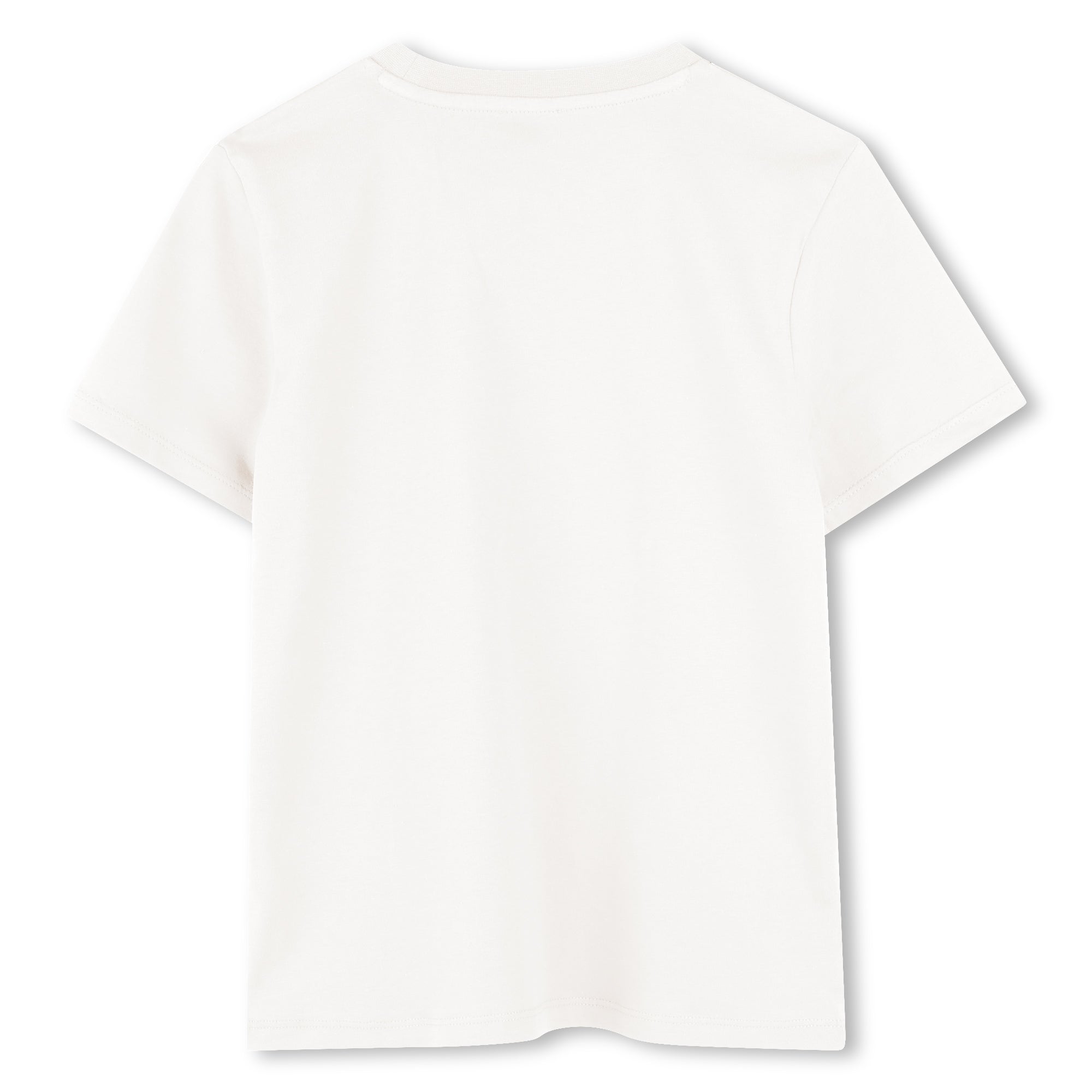 Boys White Logo Cotton T-Shirt