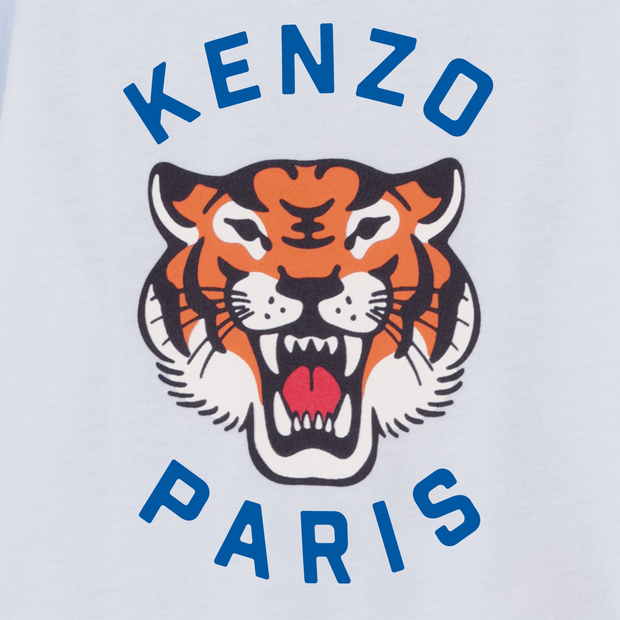 T-shirt en coton imprimé tigre bleu clair pour bébés garçons et filles