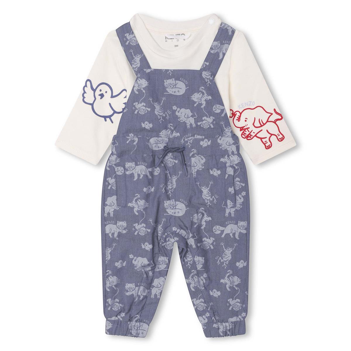 Girls Blue Printed Set