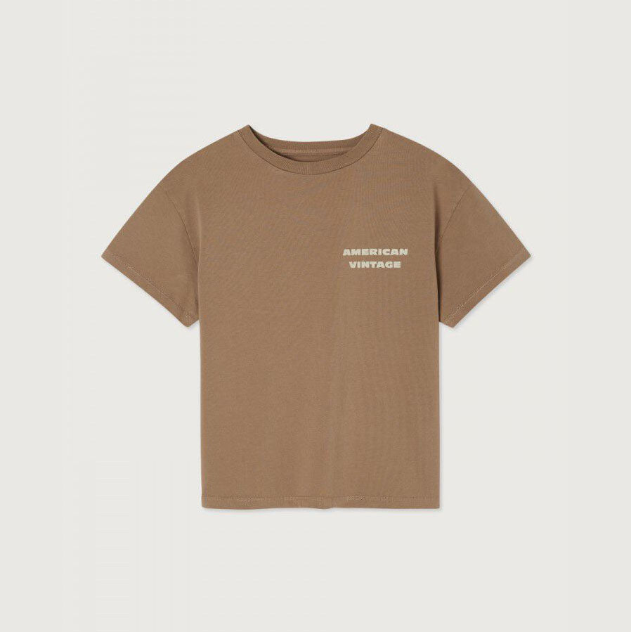 Boys & Girls Brown Logo Cotton T-Shirt