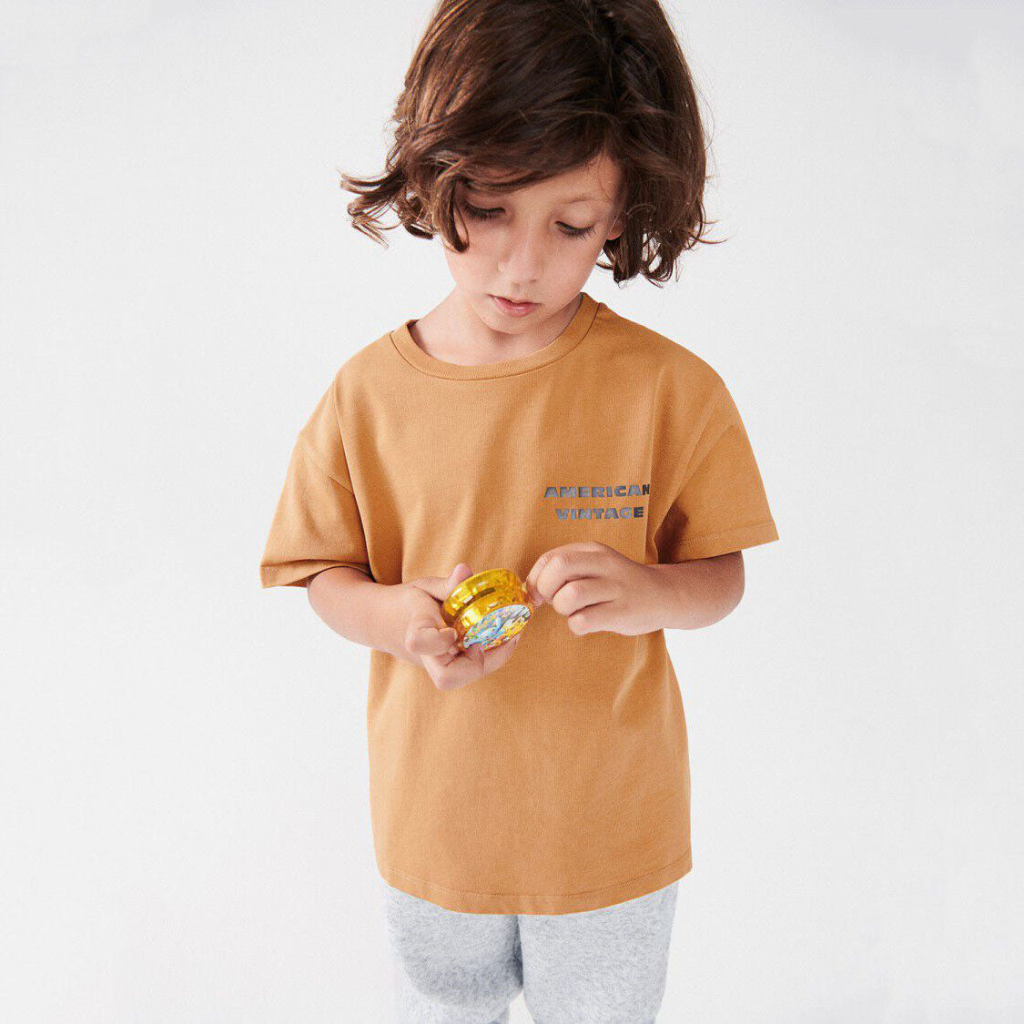 Boys & Girls Orange Cotton T-Shirt