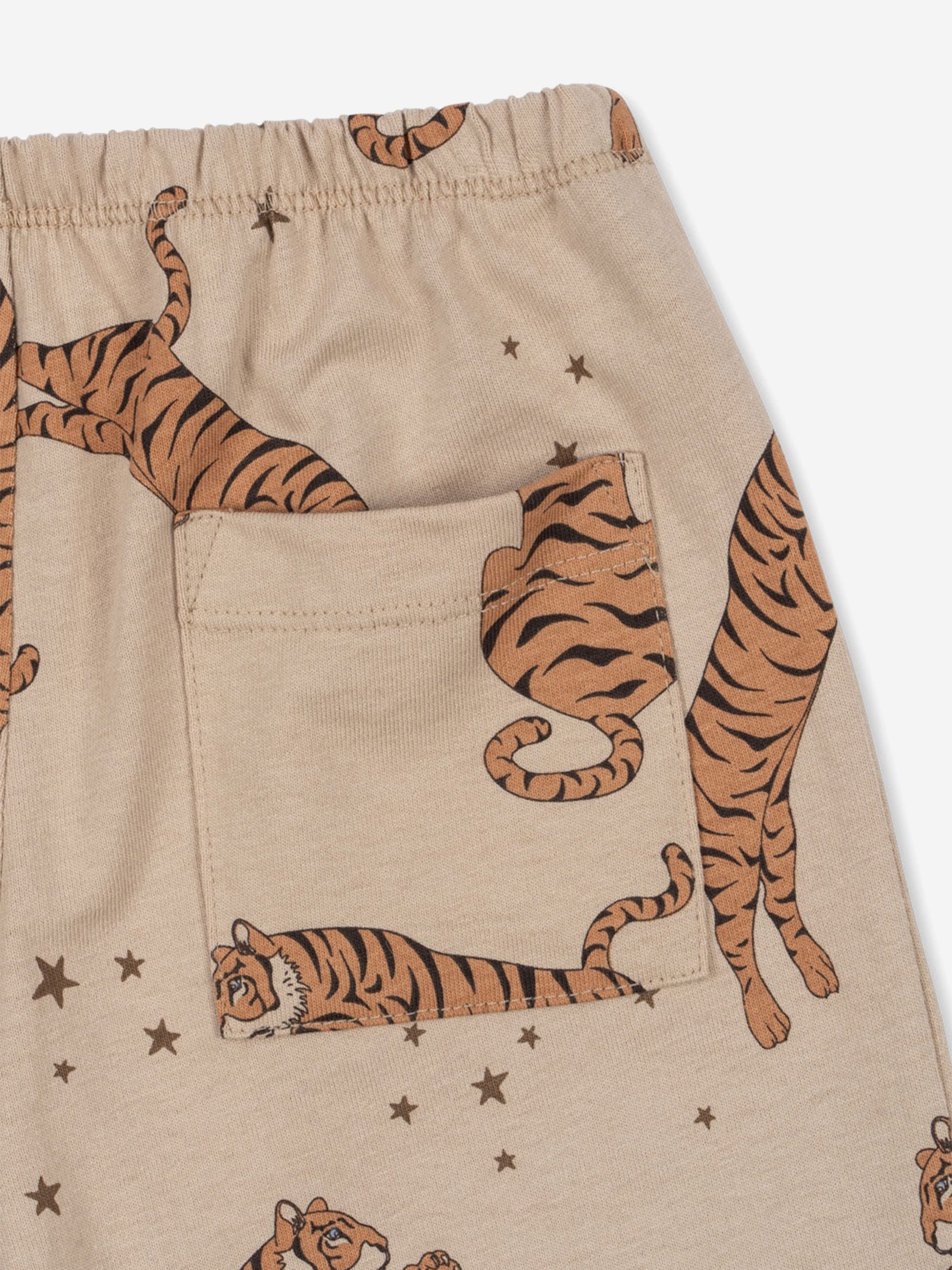 Kids Drey Tiger Joggers in Ivory