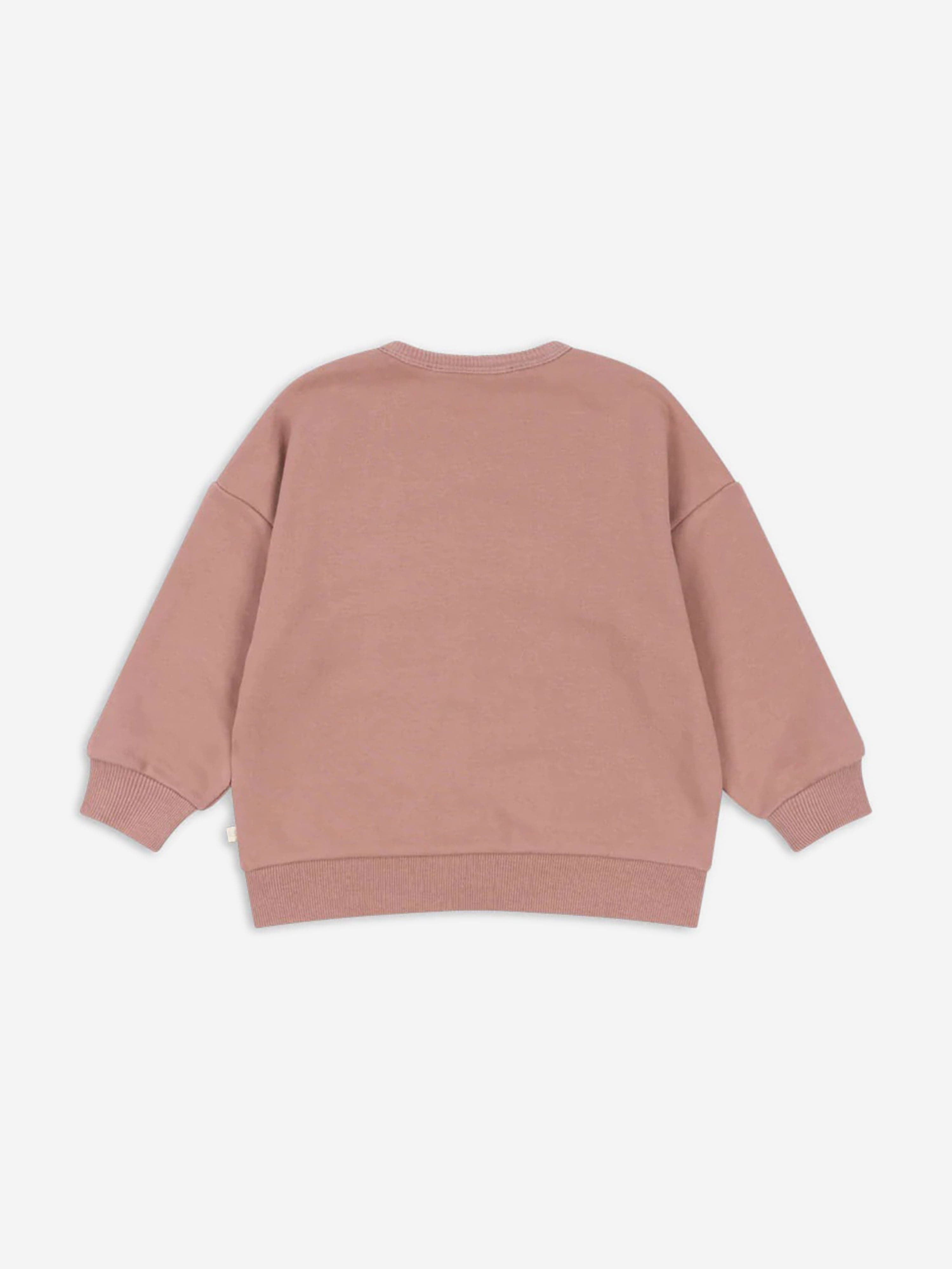 Girls Lou Glitter Sweatshirt in Pink