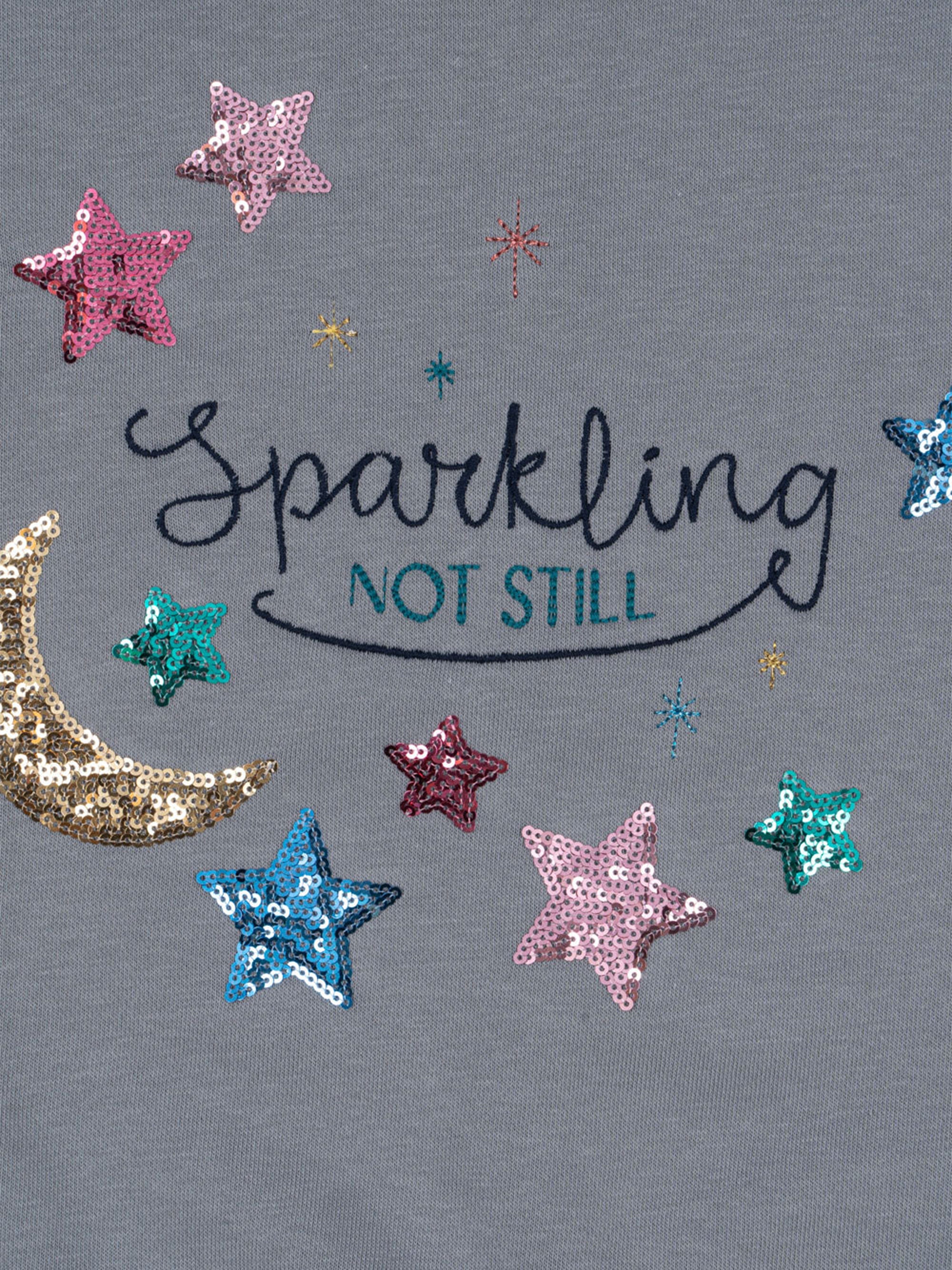 Girls Lou Sequins Hoodie in Blue