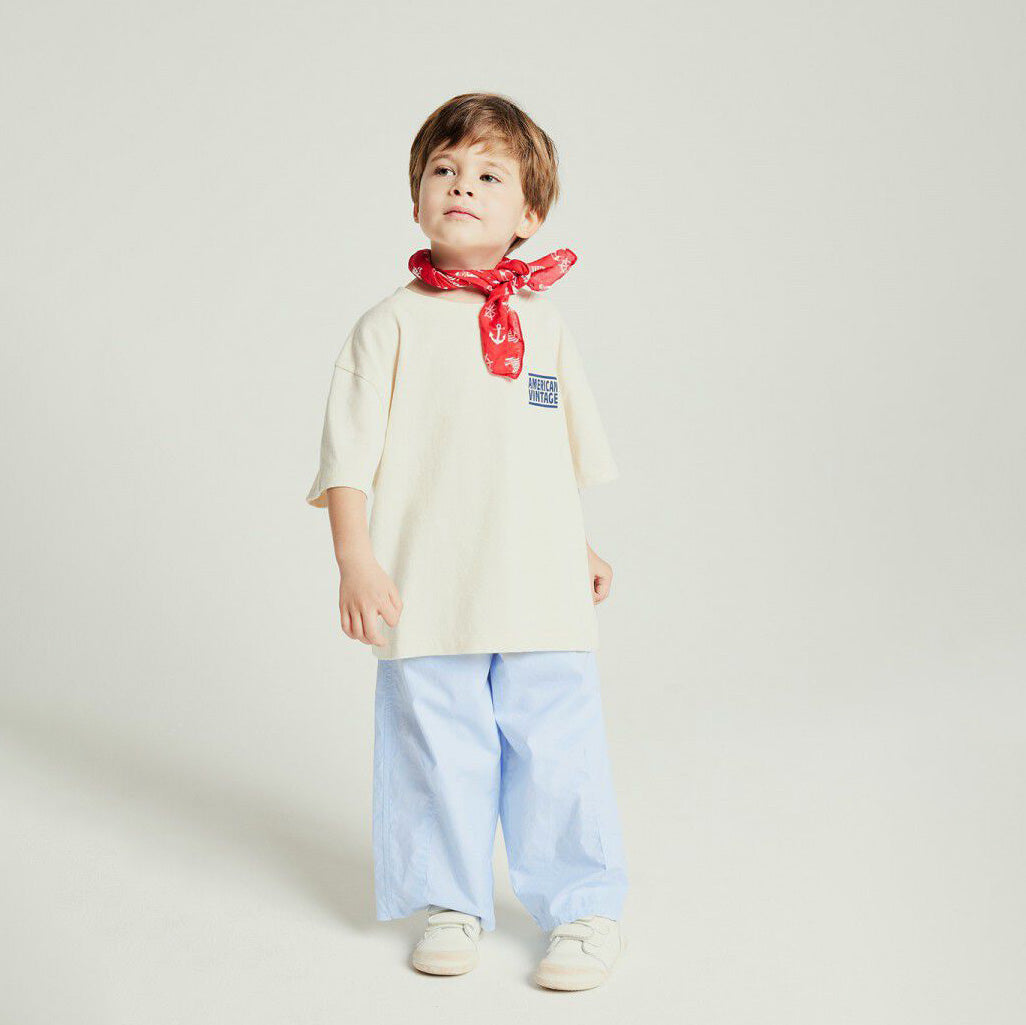 Boys & Girls White Cotton T-Shirt