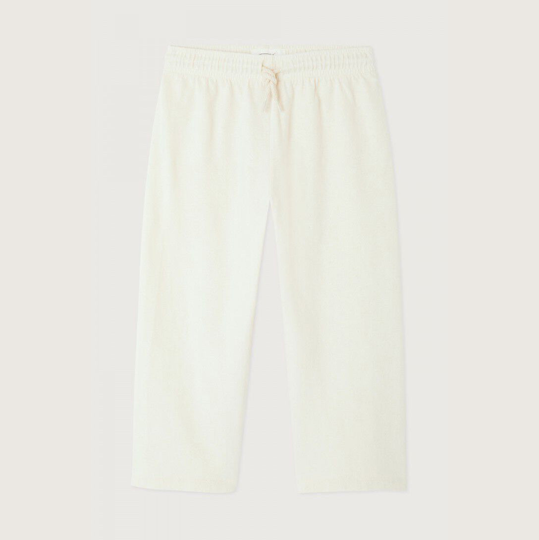 Boys & Girls White Cotton Trousers