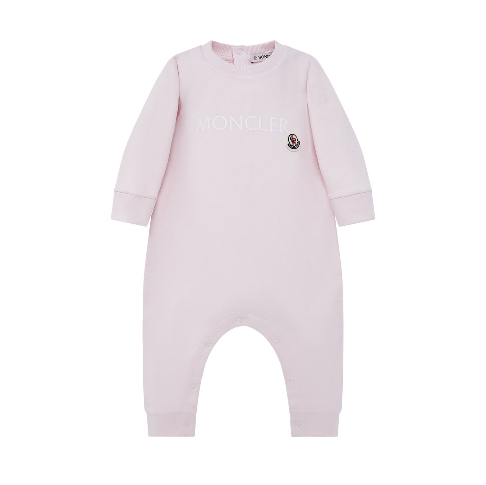 Baby Boys & Girls Light Pink Logo Cotton Babysuit