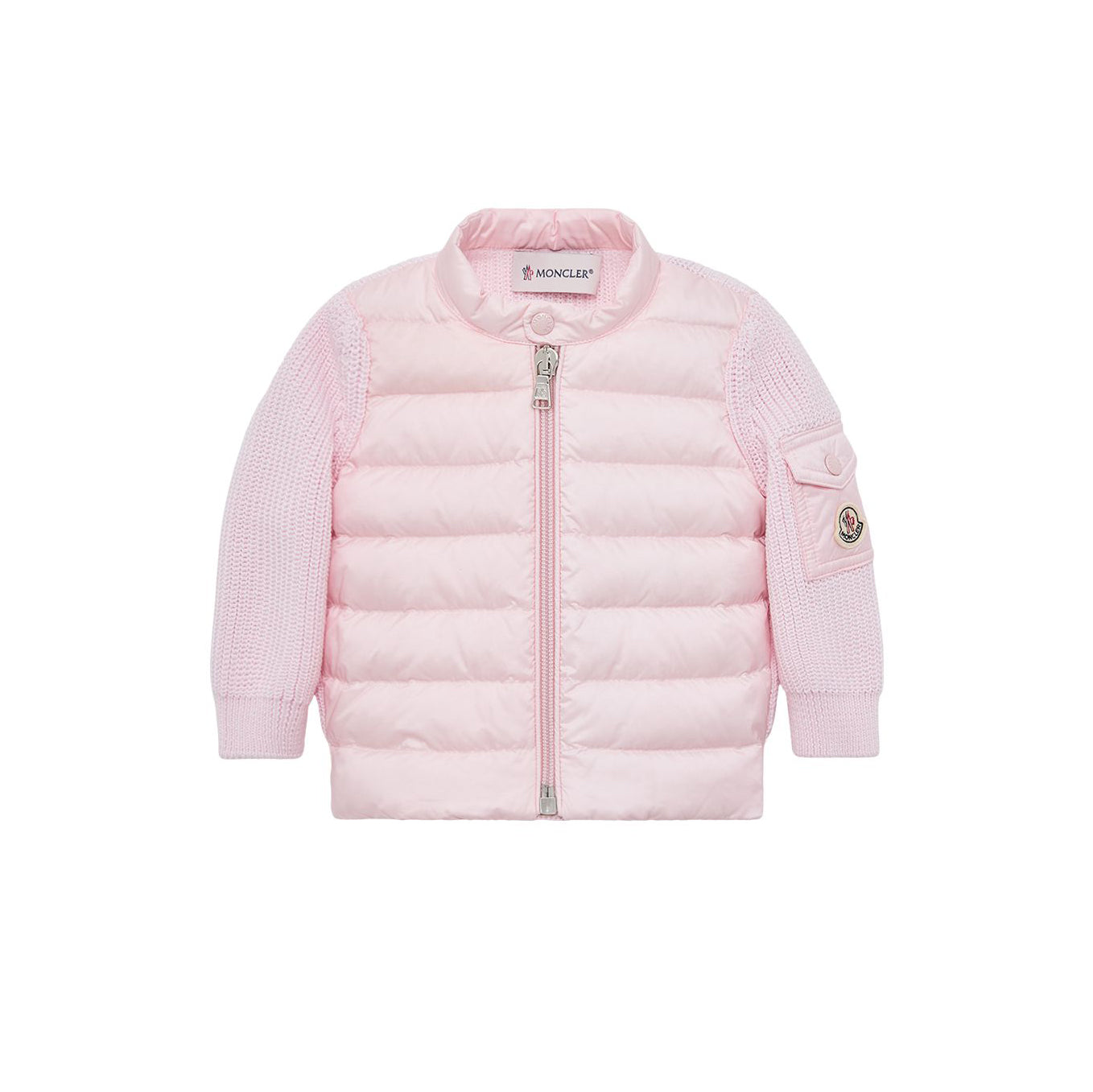 Baby Boys & Girls Light Pink Padded Down Zip-Up Top