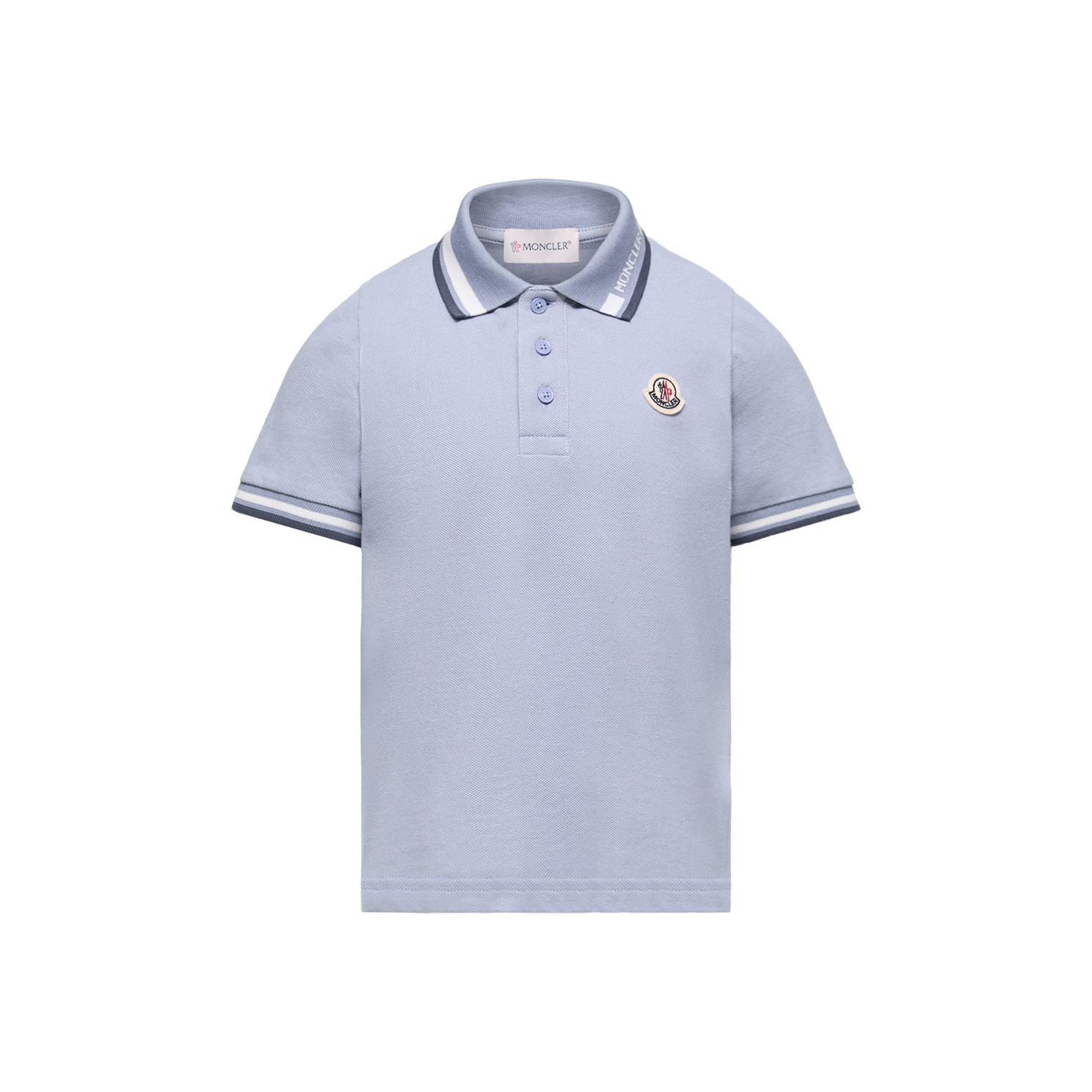Boys Light Blue Cotton Polo Shirt