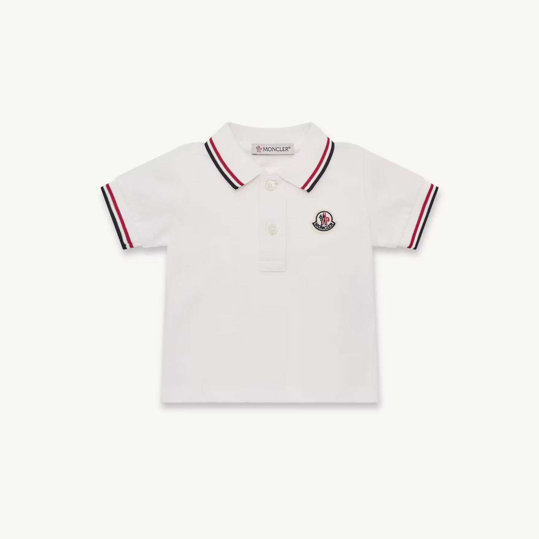 Baby Boys White Cotton Polo Shirt