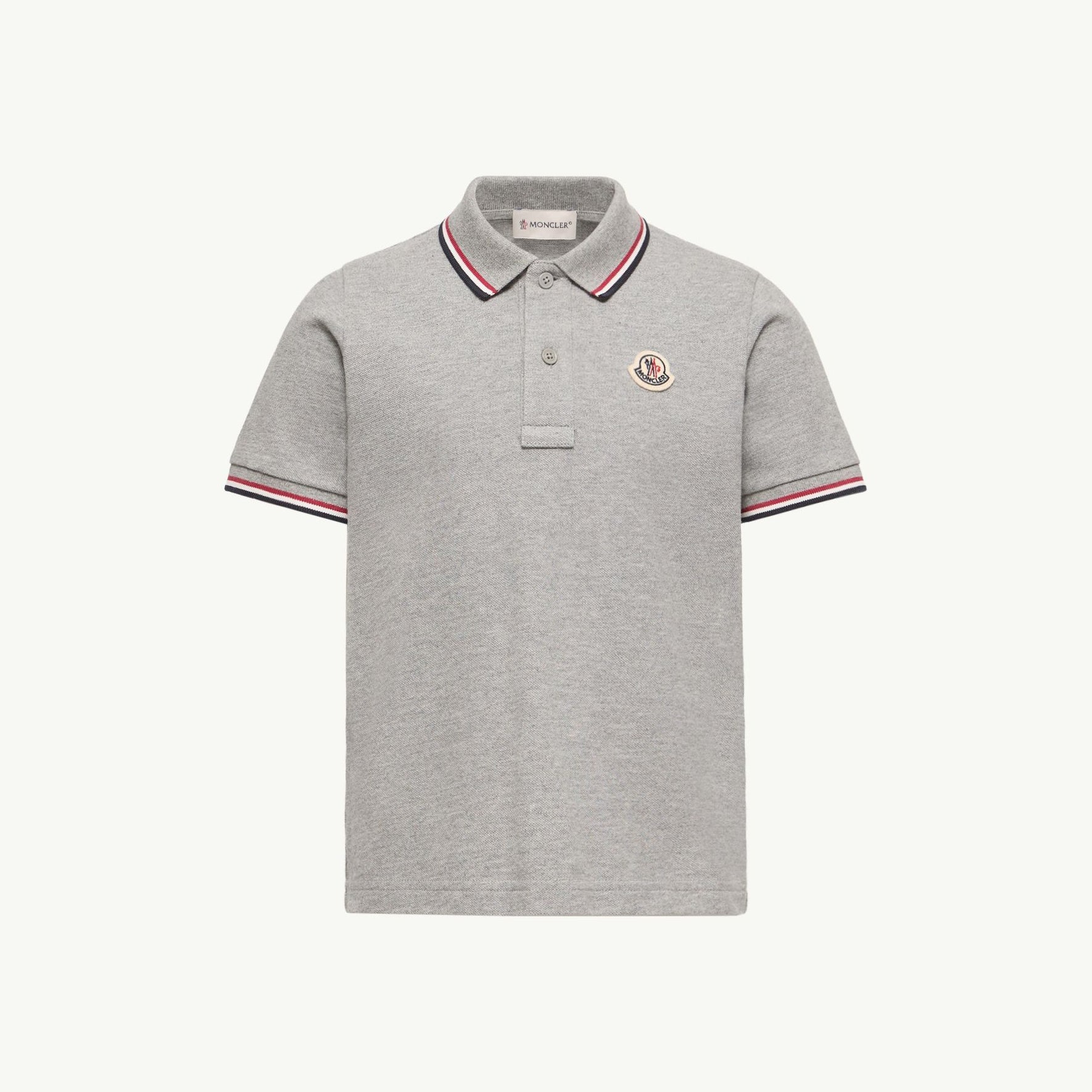 Boys Grey Cotton Polo Shirt
