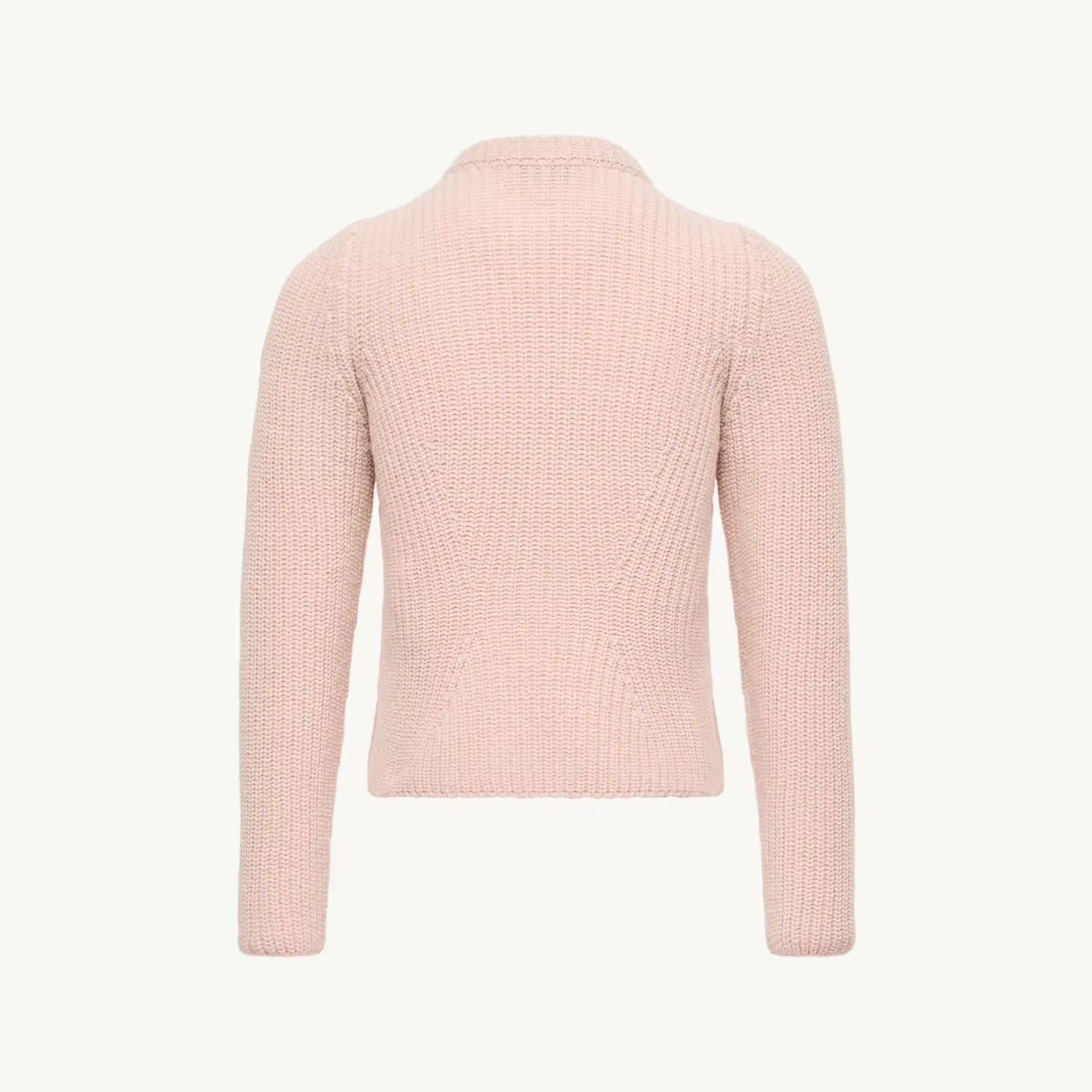 Girls Light Pink Padded Down Zip-Up Top