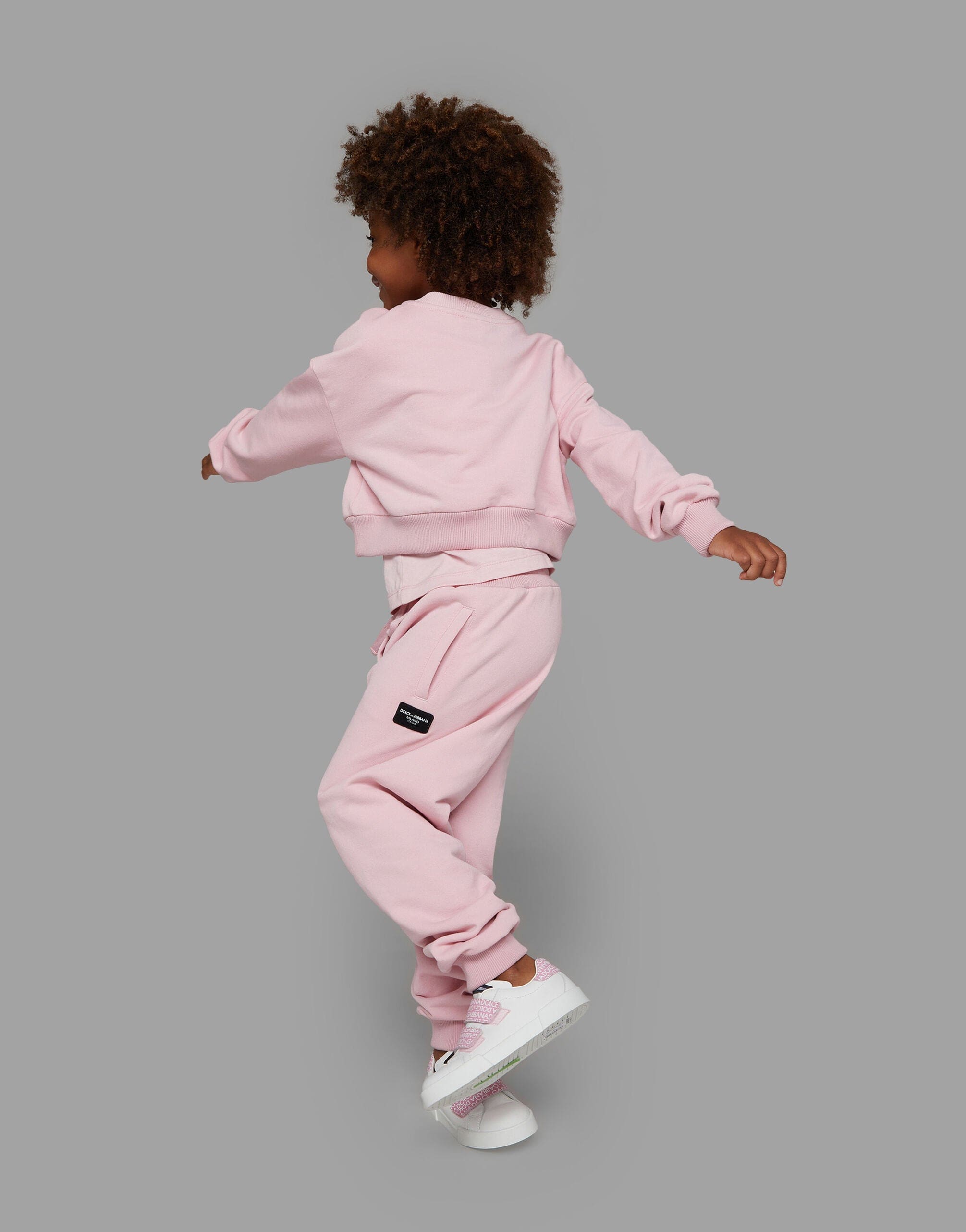Dolce & Gabbana Girls Logo Joggers in Pink