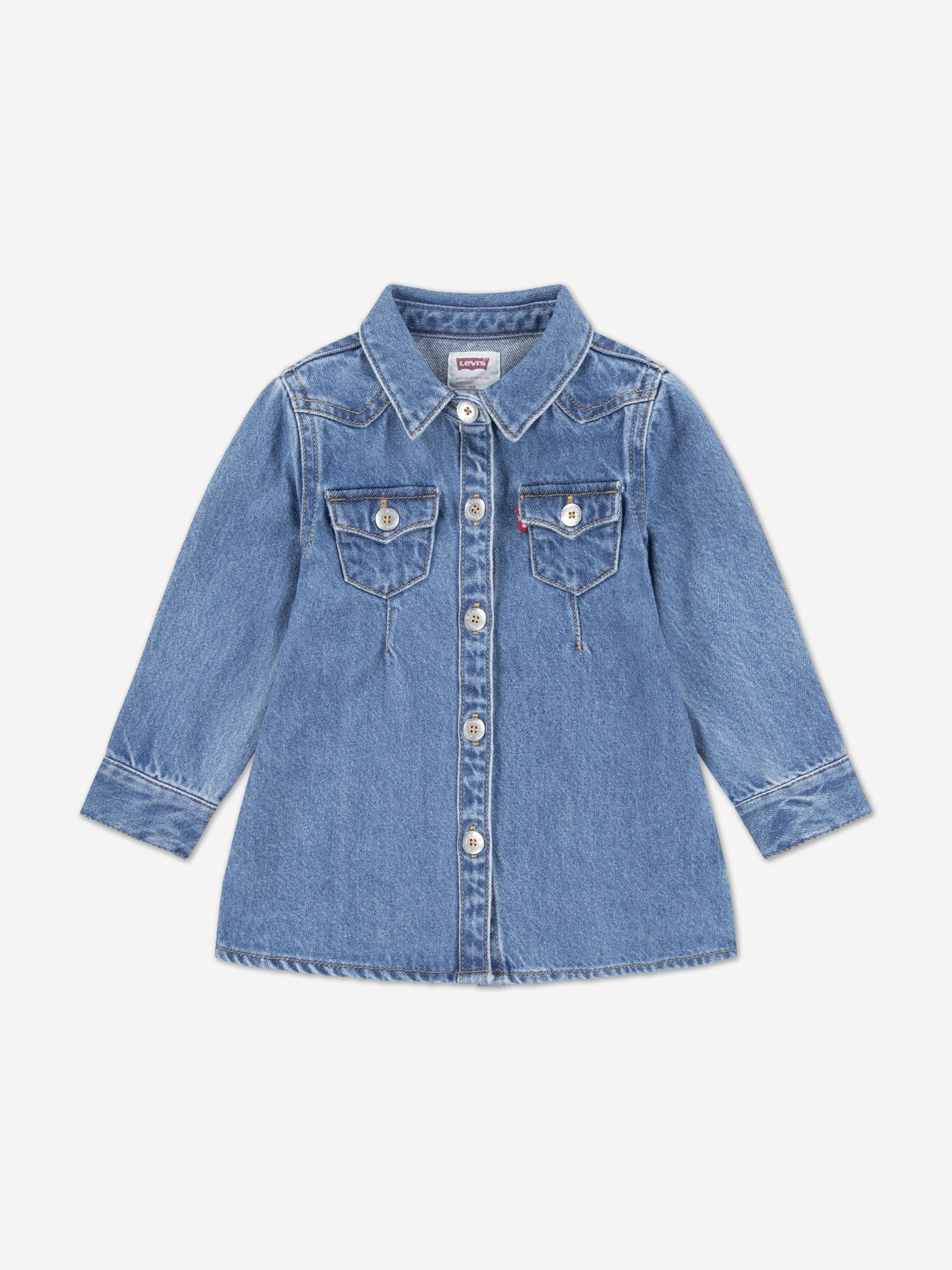 Baby Girls Out West Denim Dress in Blue