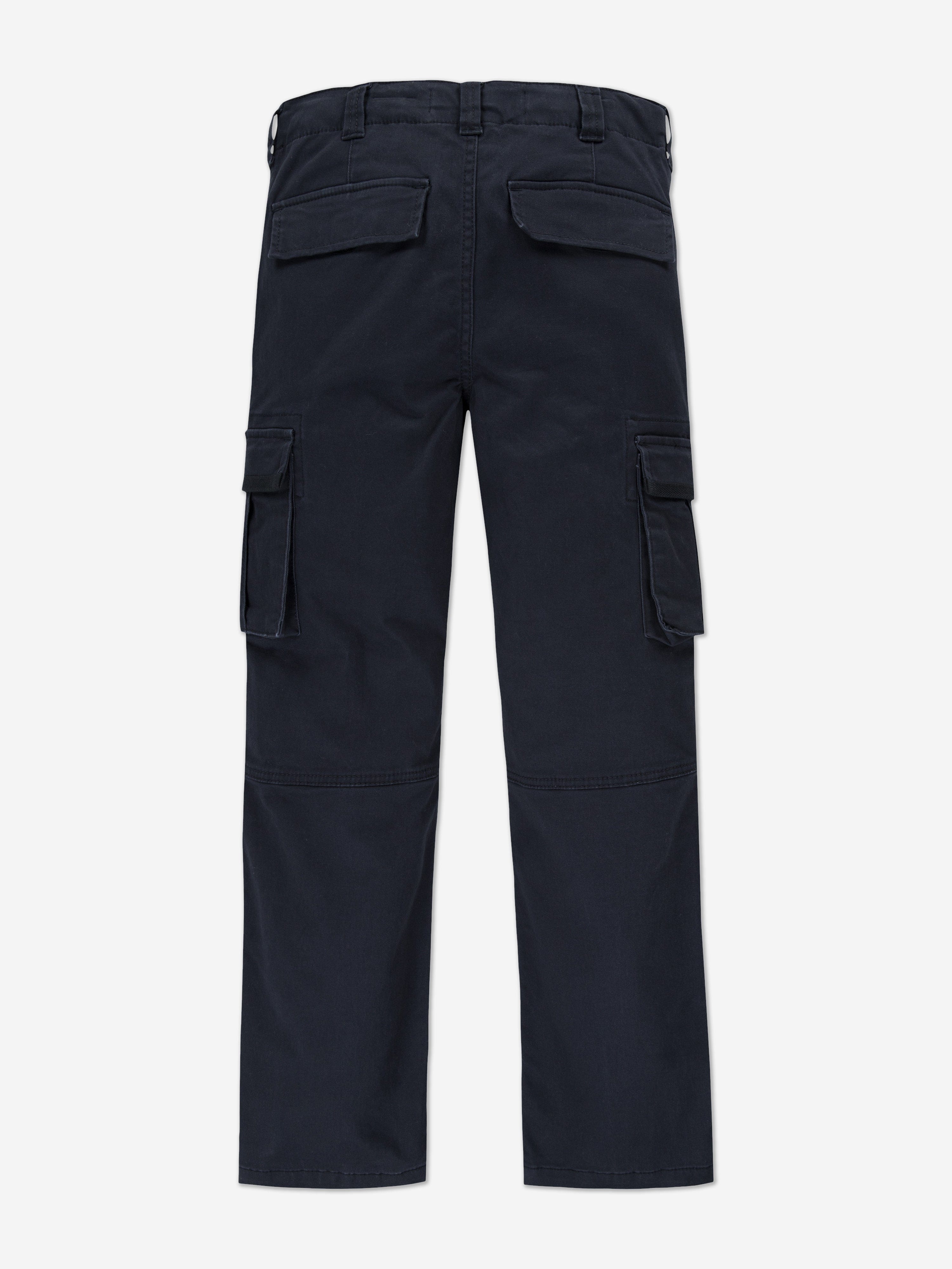 Boys Traditional Cargo Trousers in Black