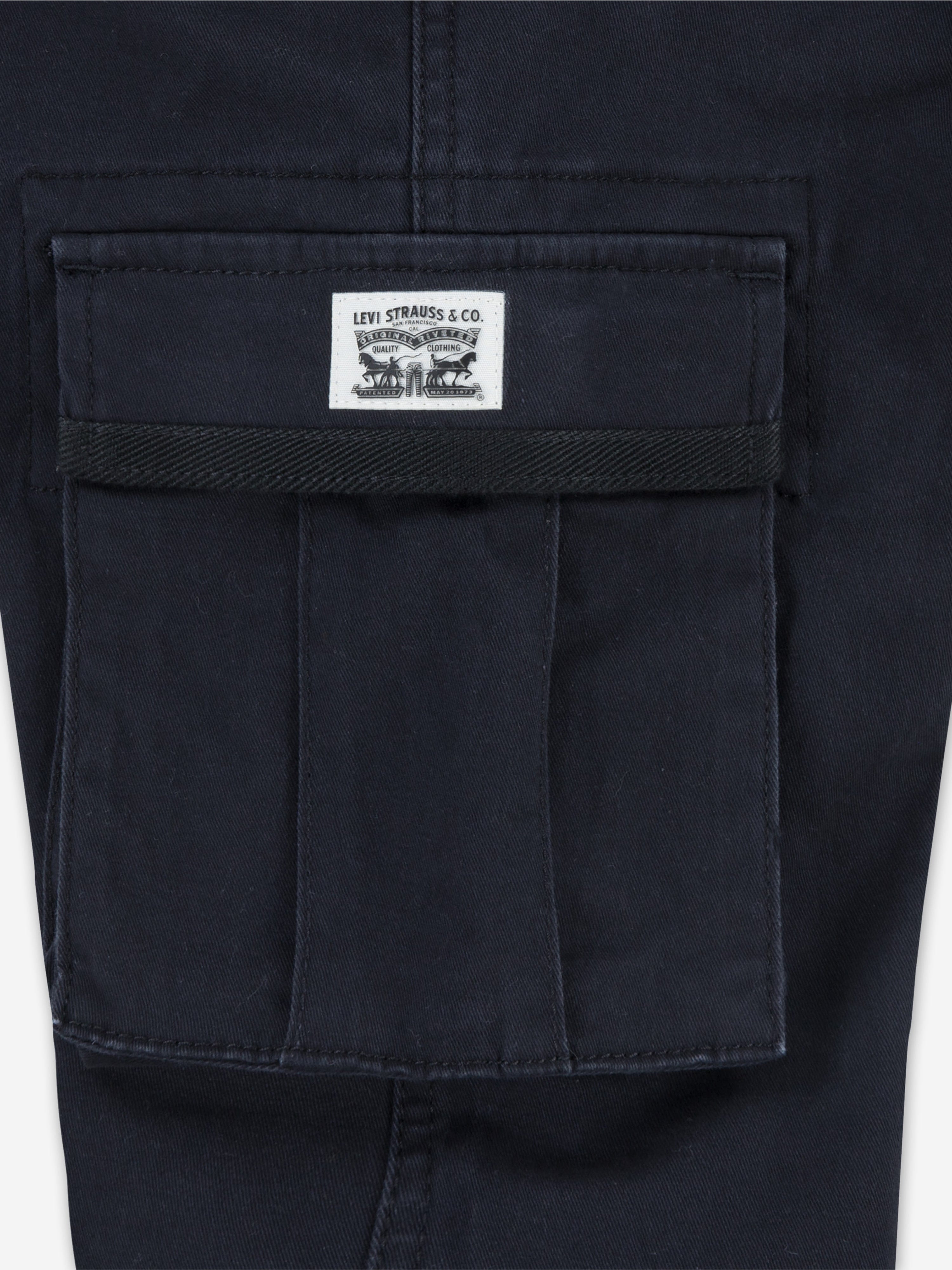 Boys Traditional Cargo Trousers in Black