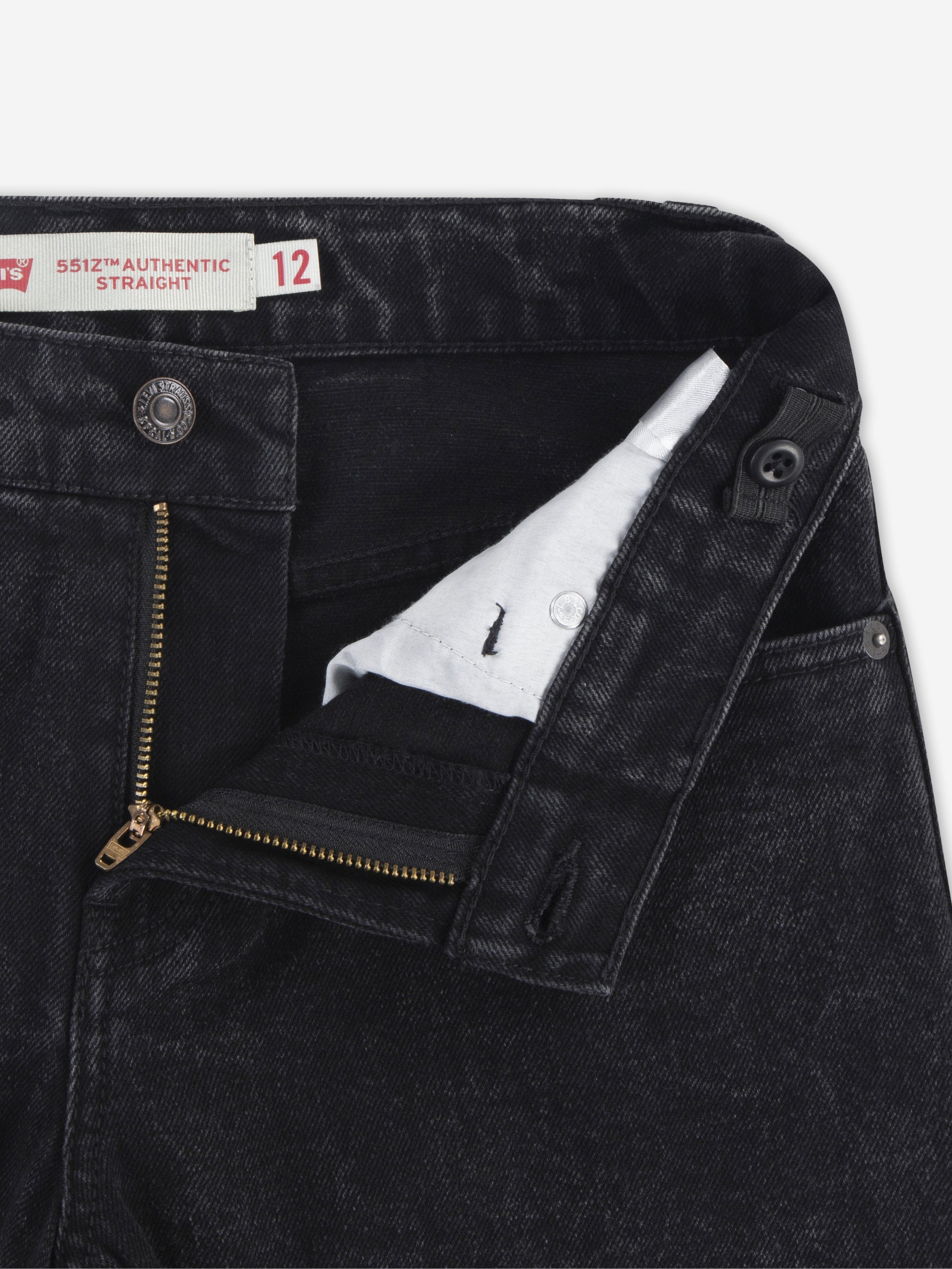 Levi's Boys 551Z Authentic Straight Jeans in Black