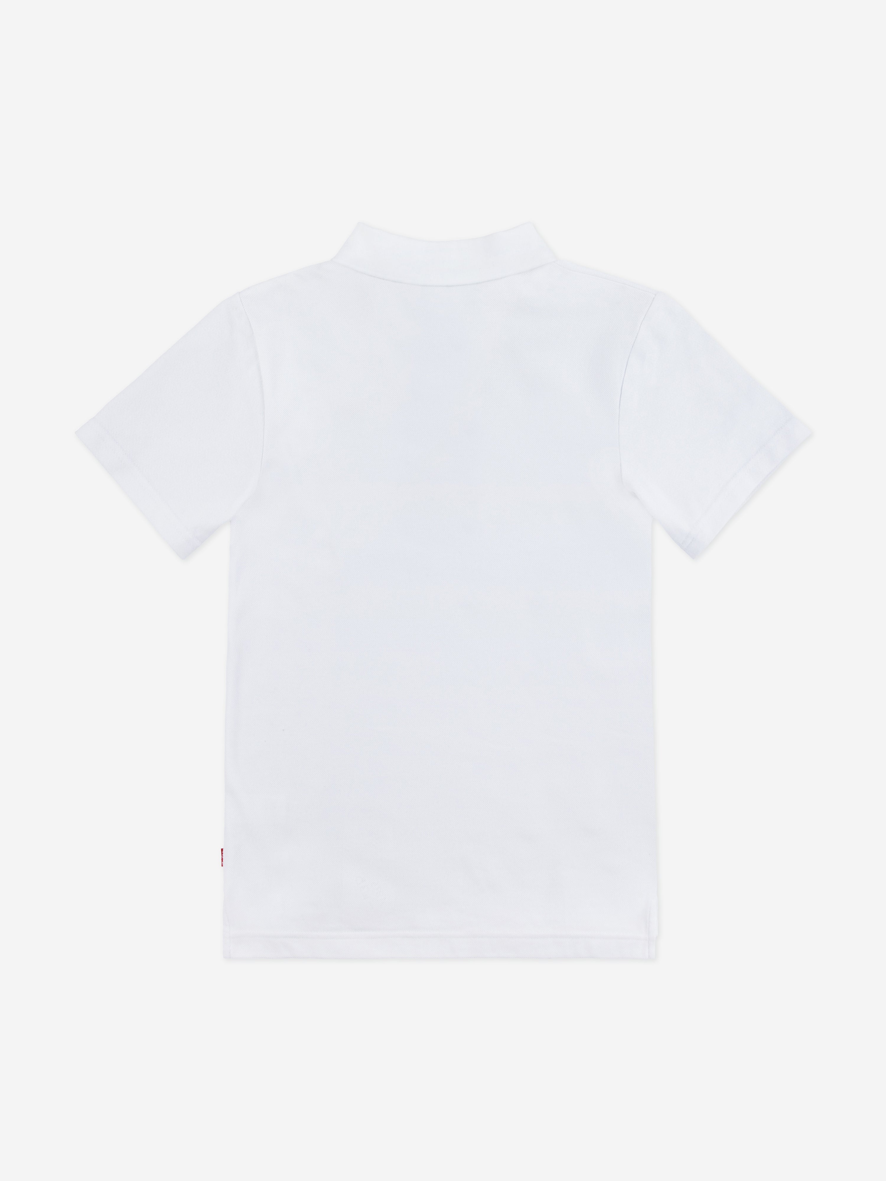 Levi's Boys Back Neck Tape Polo Shirt in White
