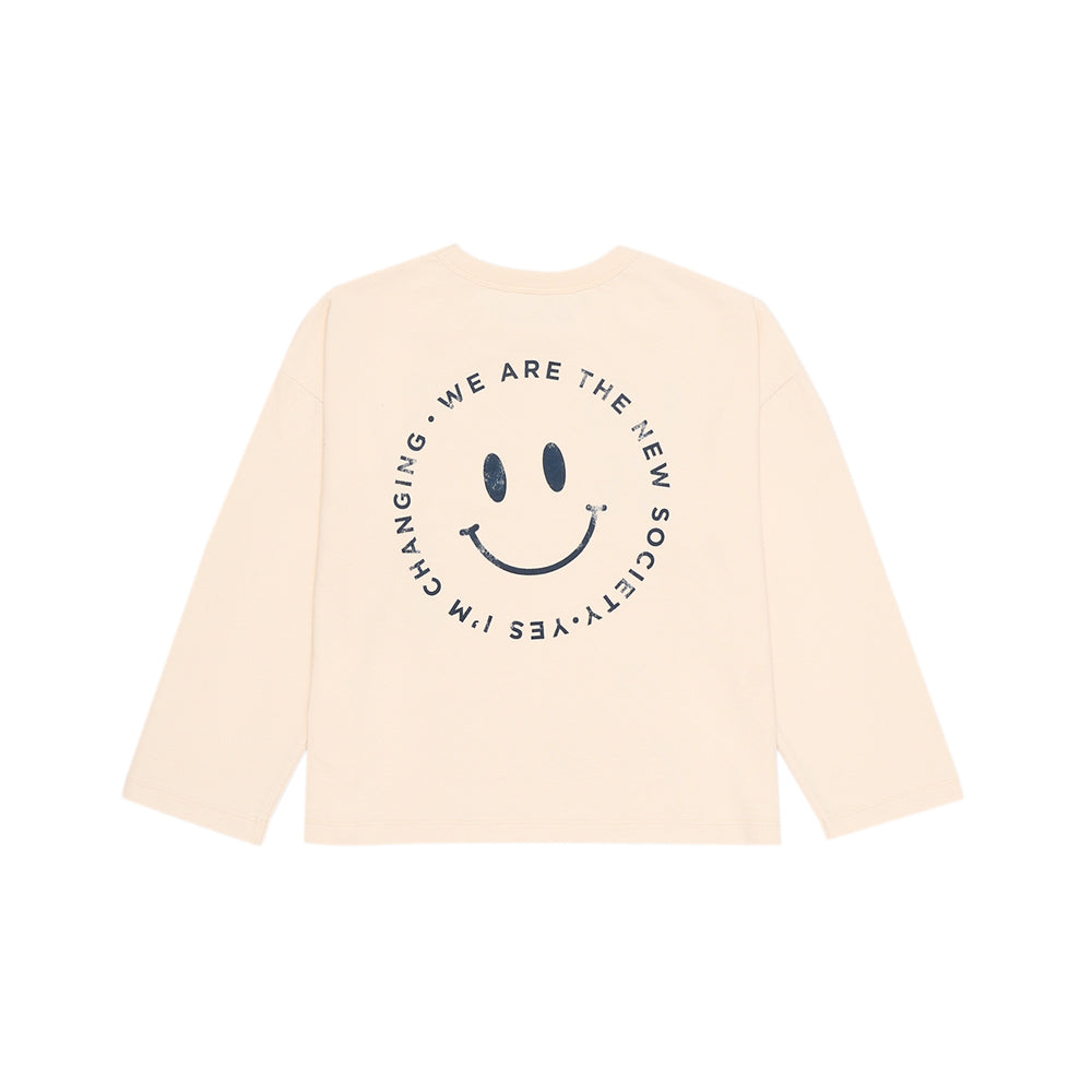 Boys & Girls Beige Cotton T-Shirt