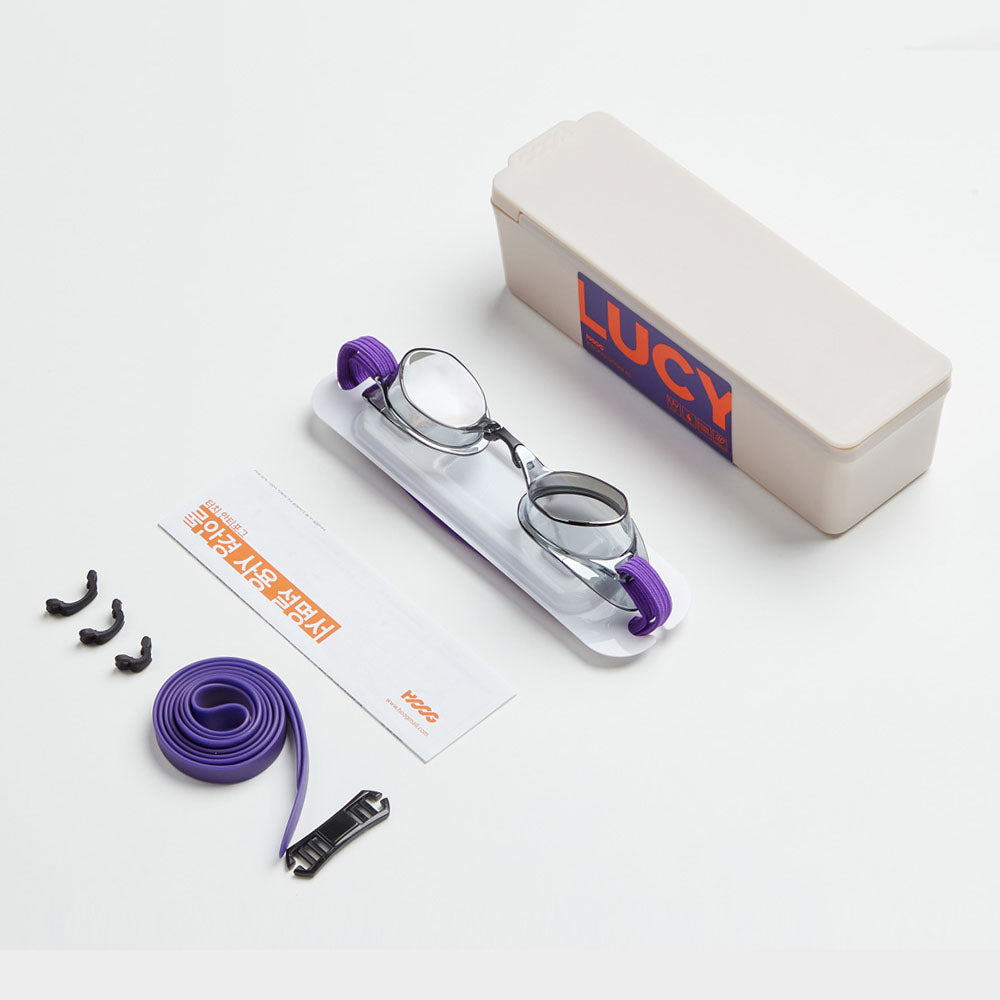 Adult Purple No Rubber Ring Racing Goggles(LUCY_BKSL)