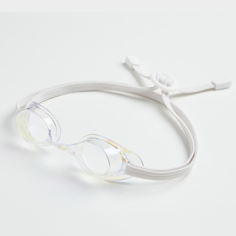 Adult White No Rubber Ring Racing Goggles(LUCY_CLGL)