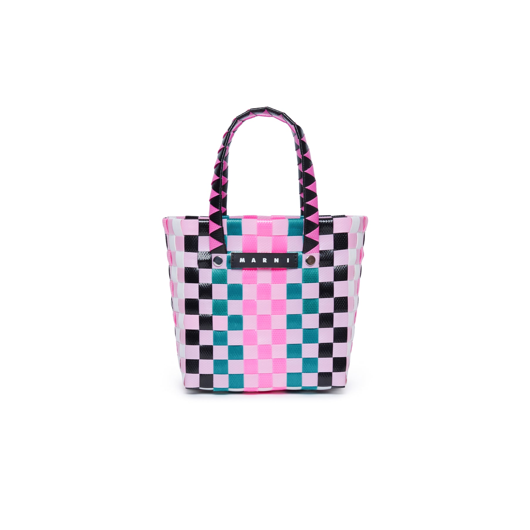 Girls Multicolor Woven Handbag(高x宽x深:14x14x9cm)
