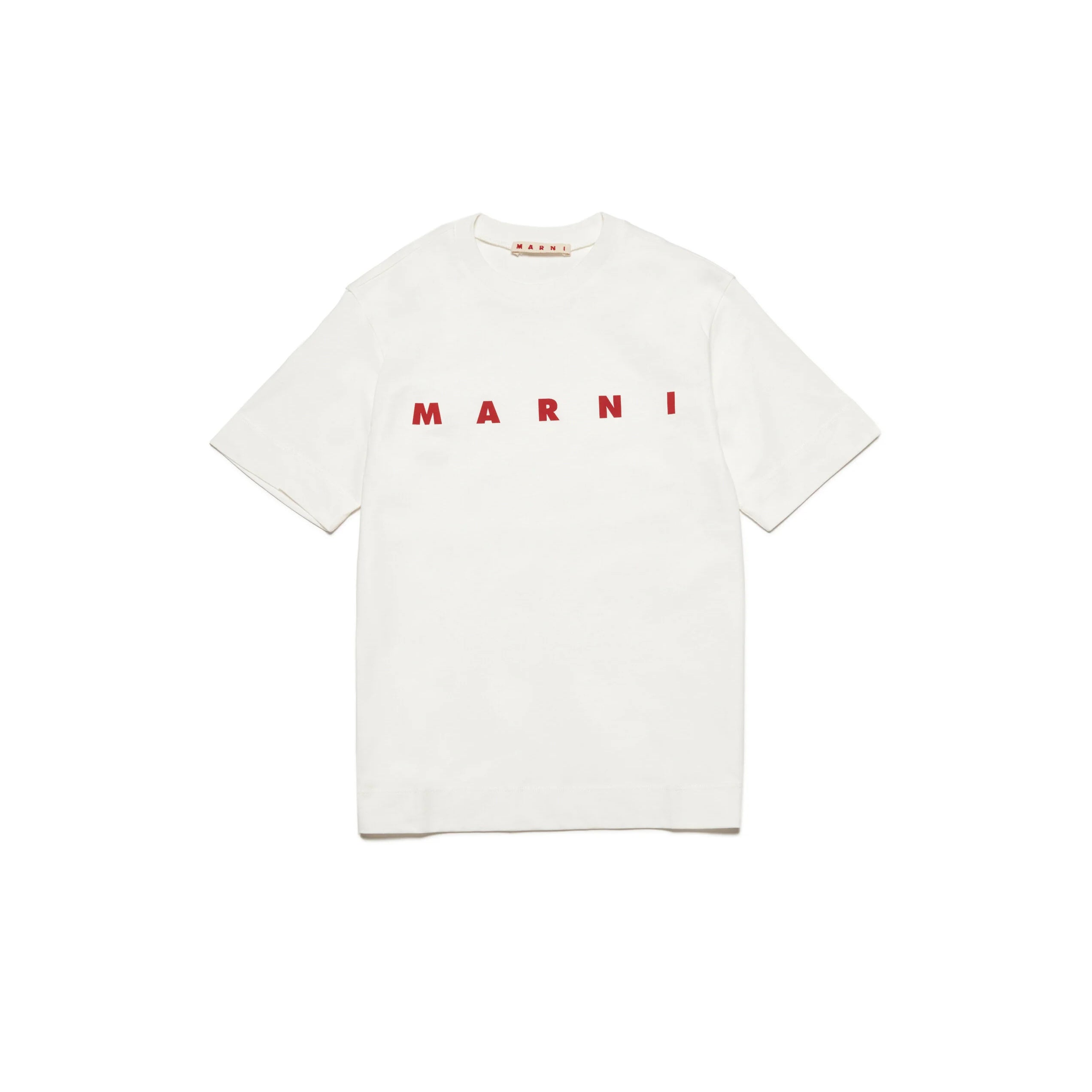 Boys & Girls White Logo Cotton T-Shirt
