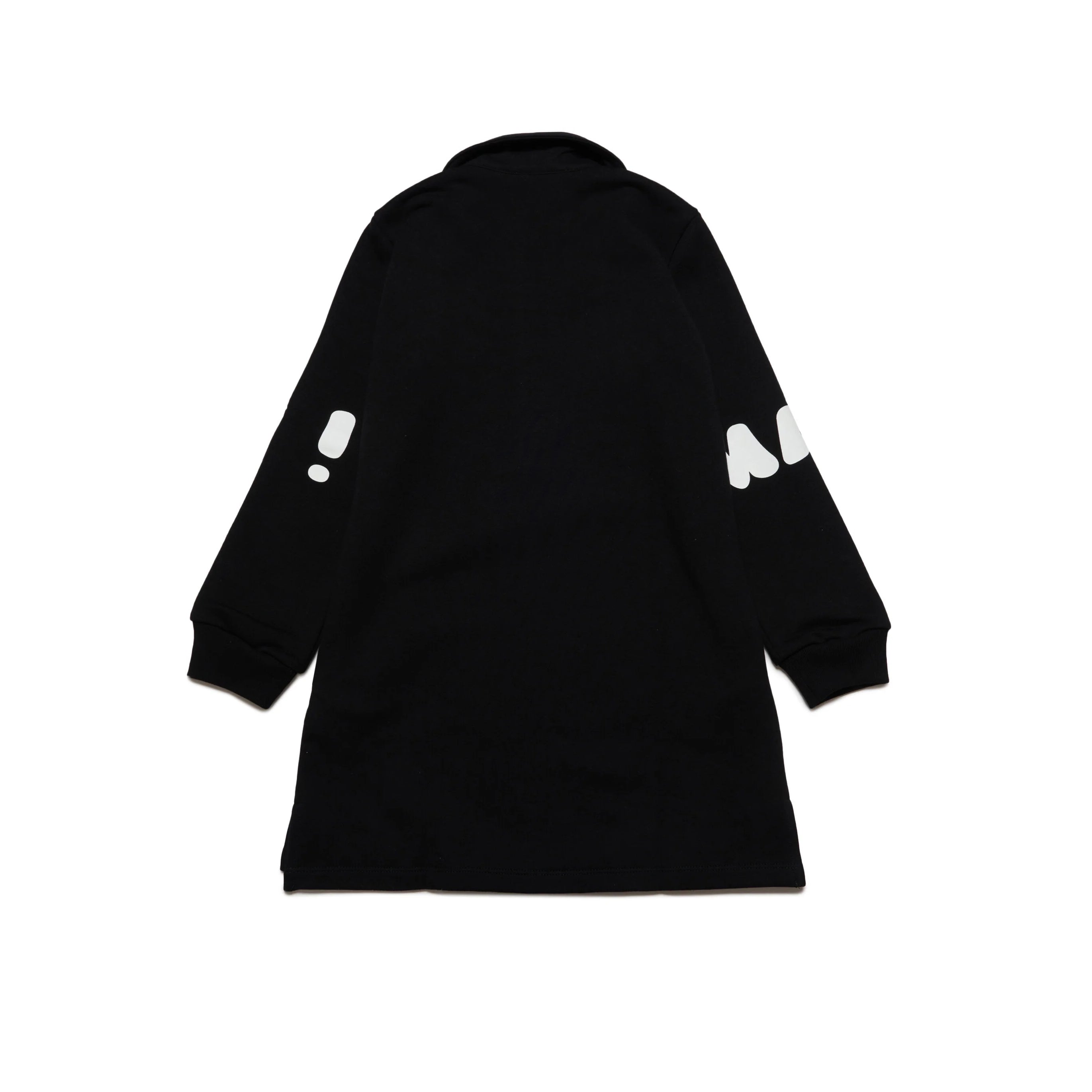 Girls Black Logo Cotton Dress