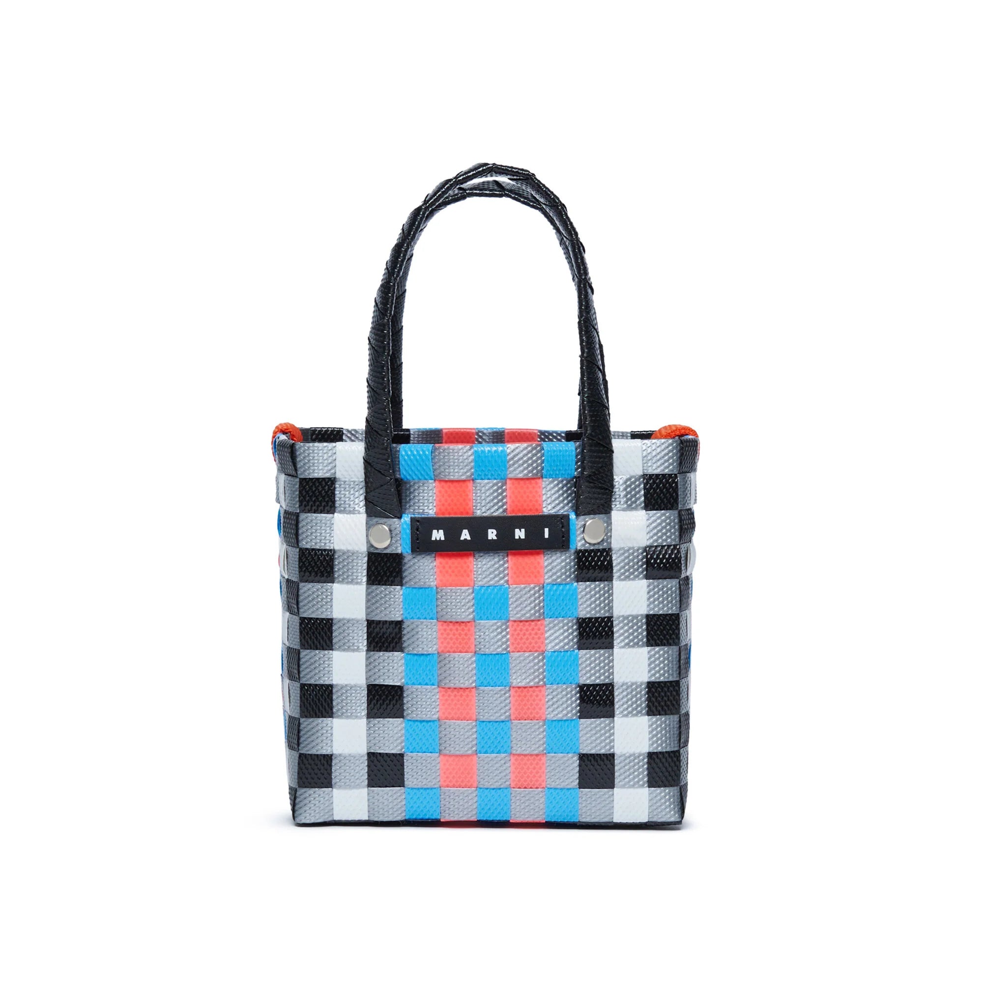 Girls Grey Woven Handbag