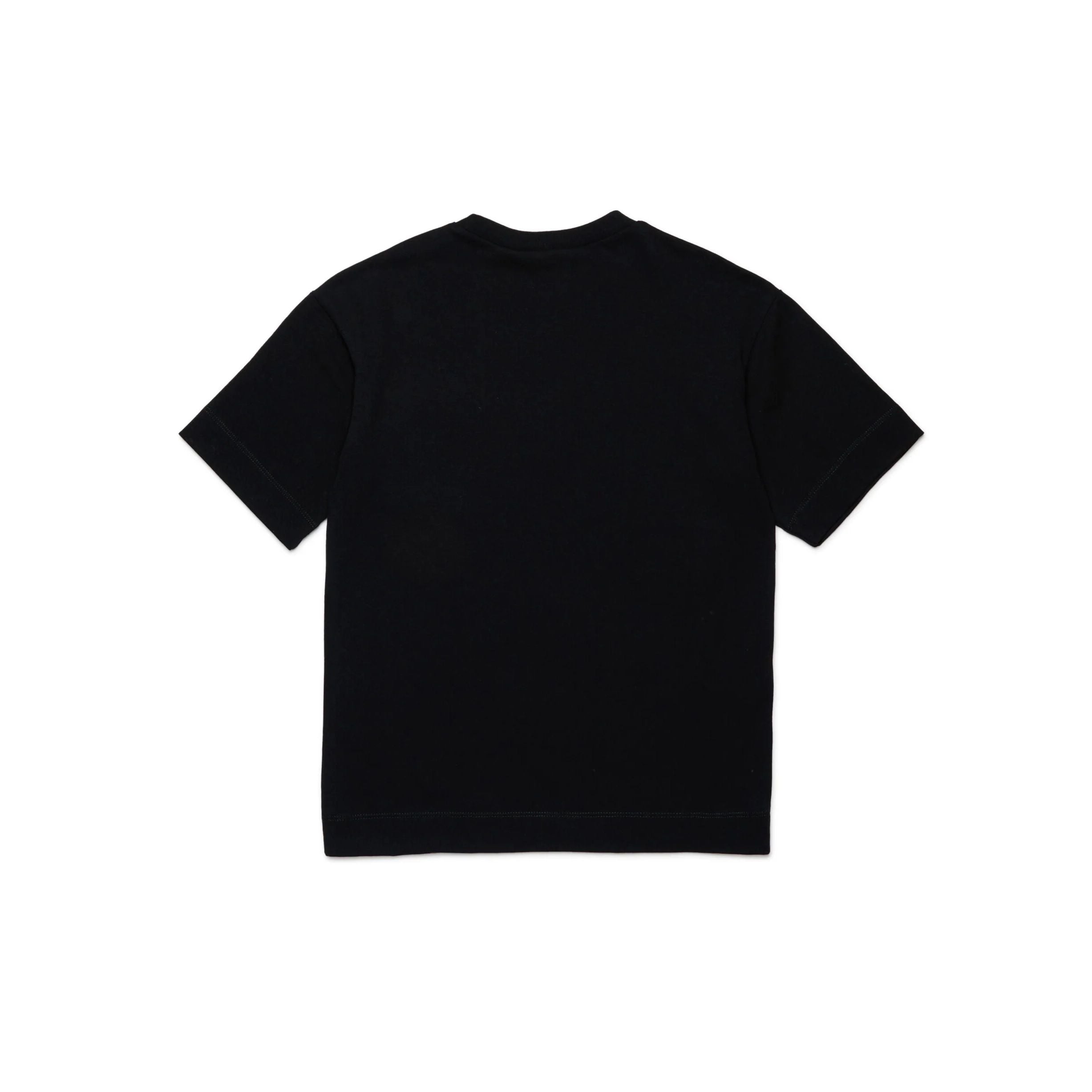 Boys & Girls Black Cotton T-Shirt
