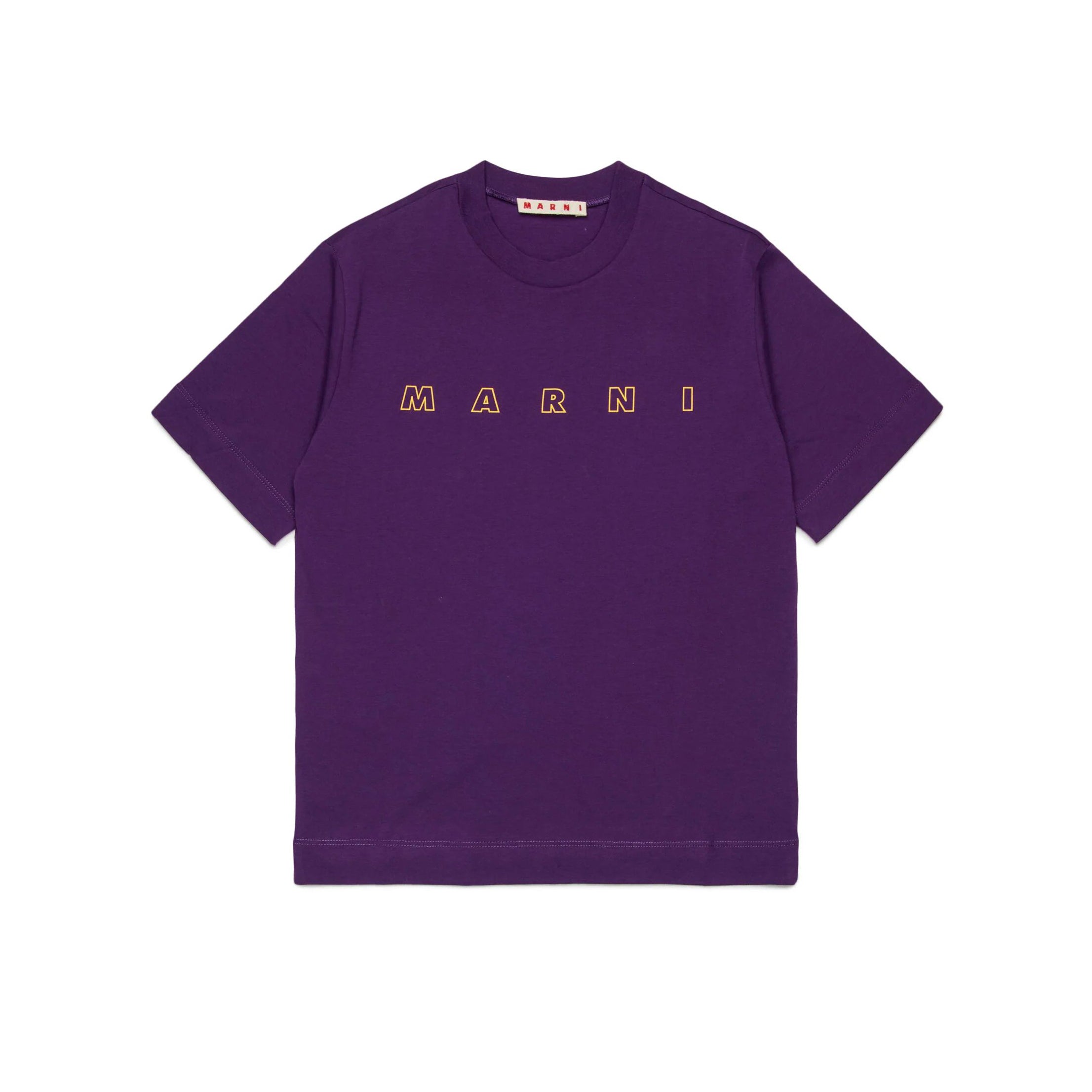 Boys & Girls Purple Logo Cotton T-Shirt