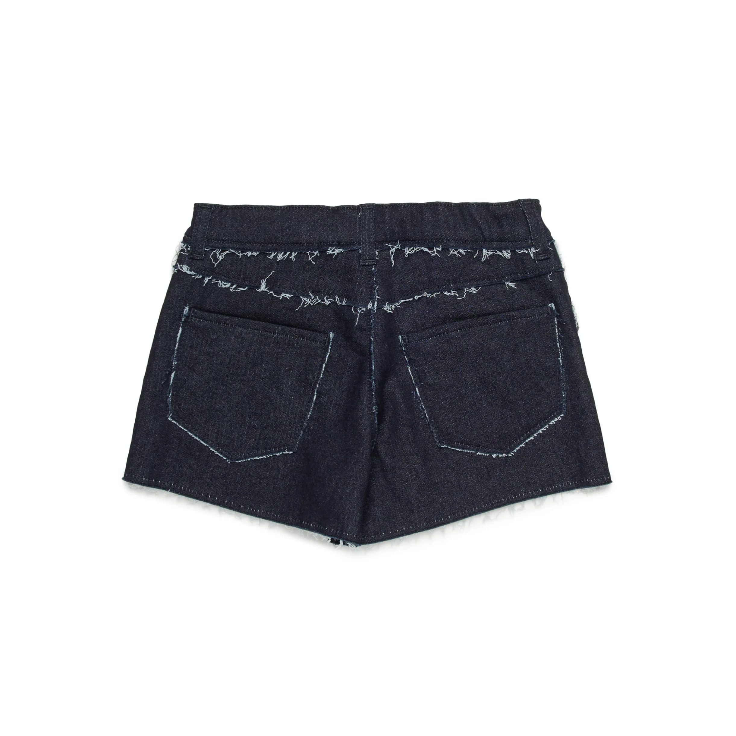 Girls Black Denim Shorts